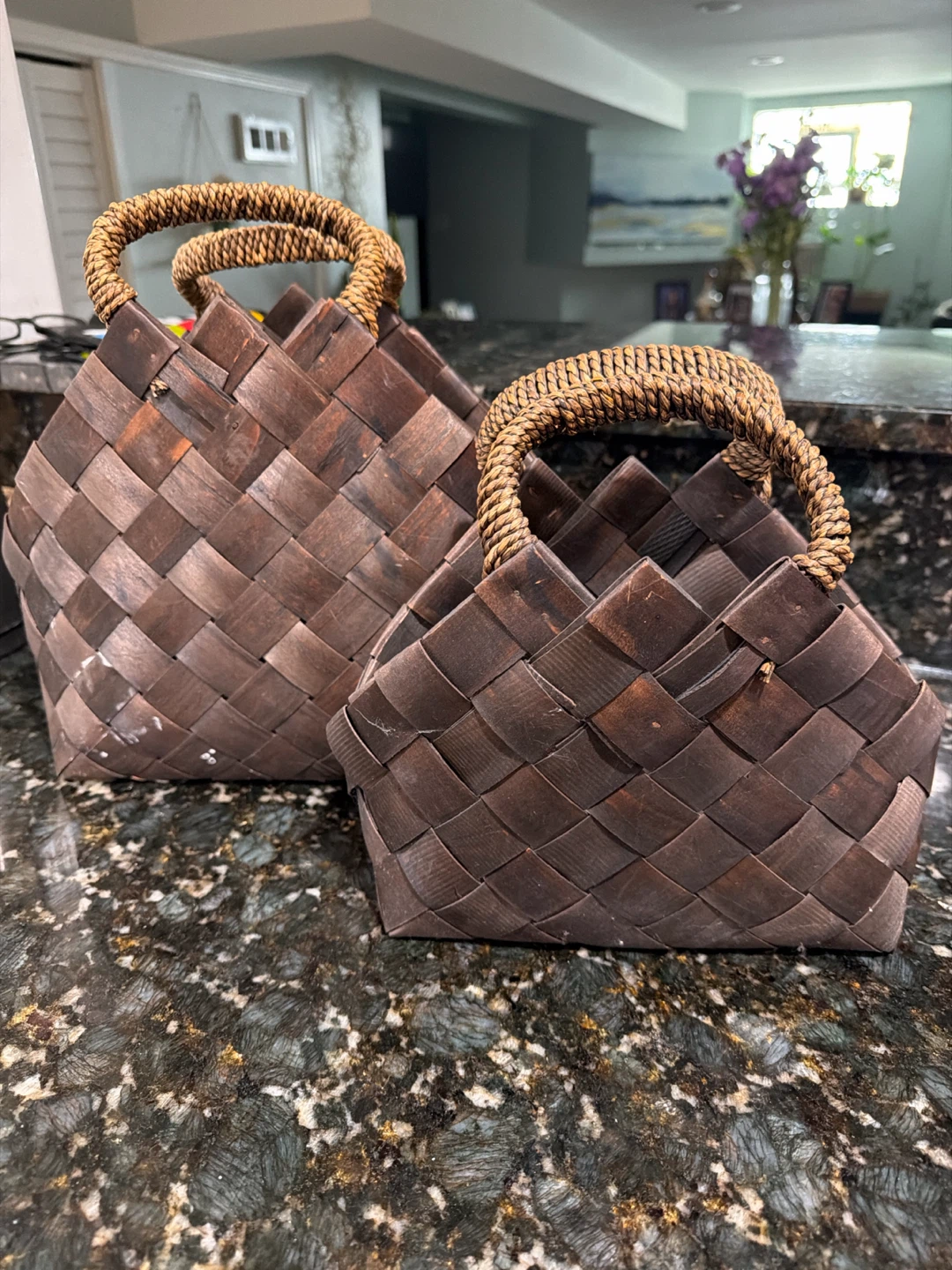Woven Basket with Handles