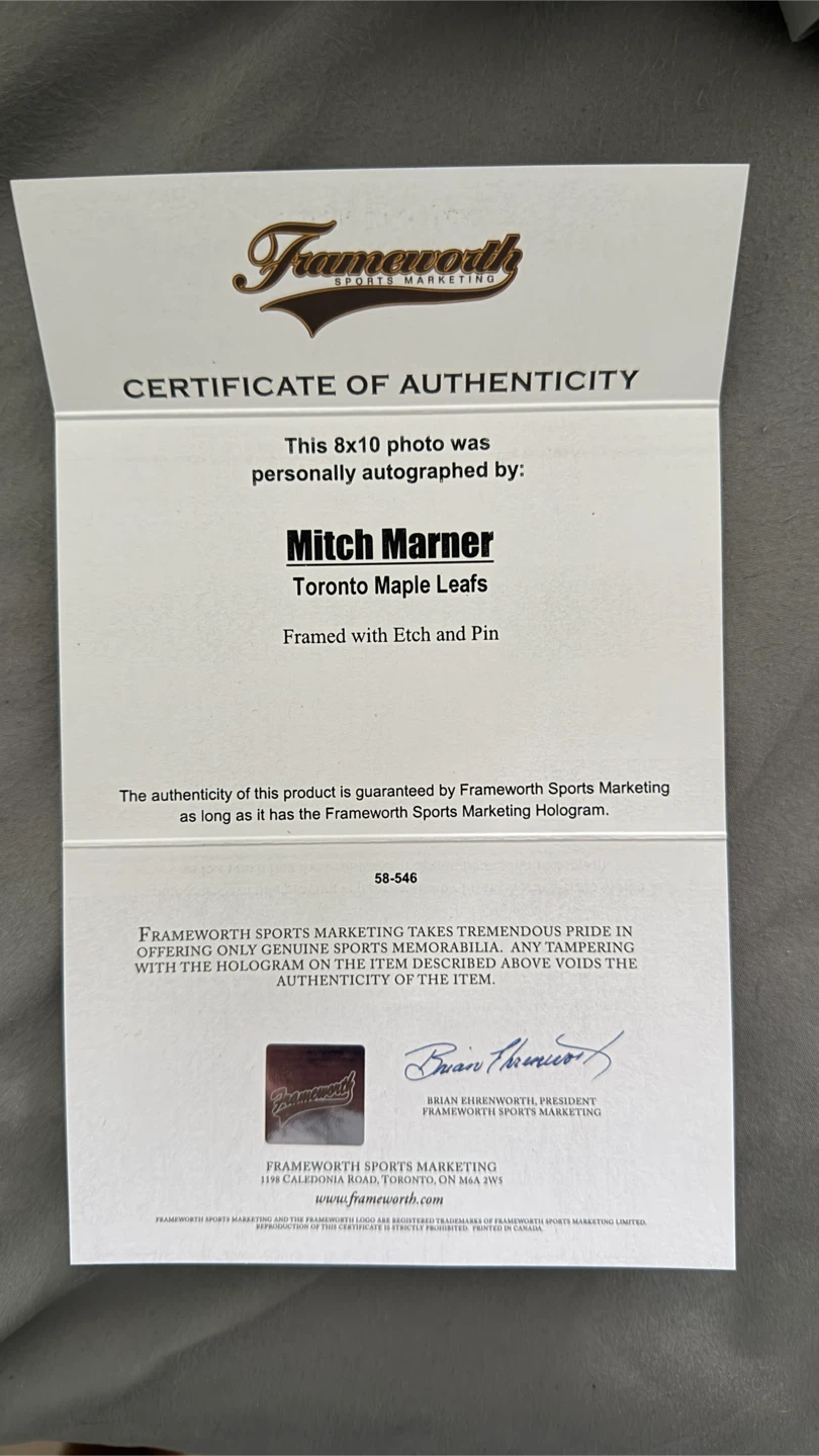 Framed Mitch Marner Autographed Photo - Toronto Maple Leafs - photo 2