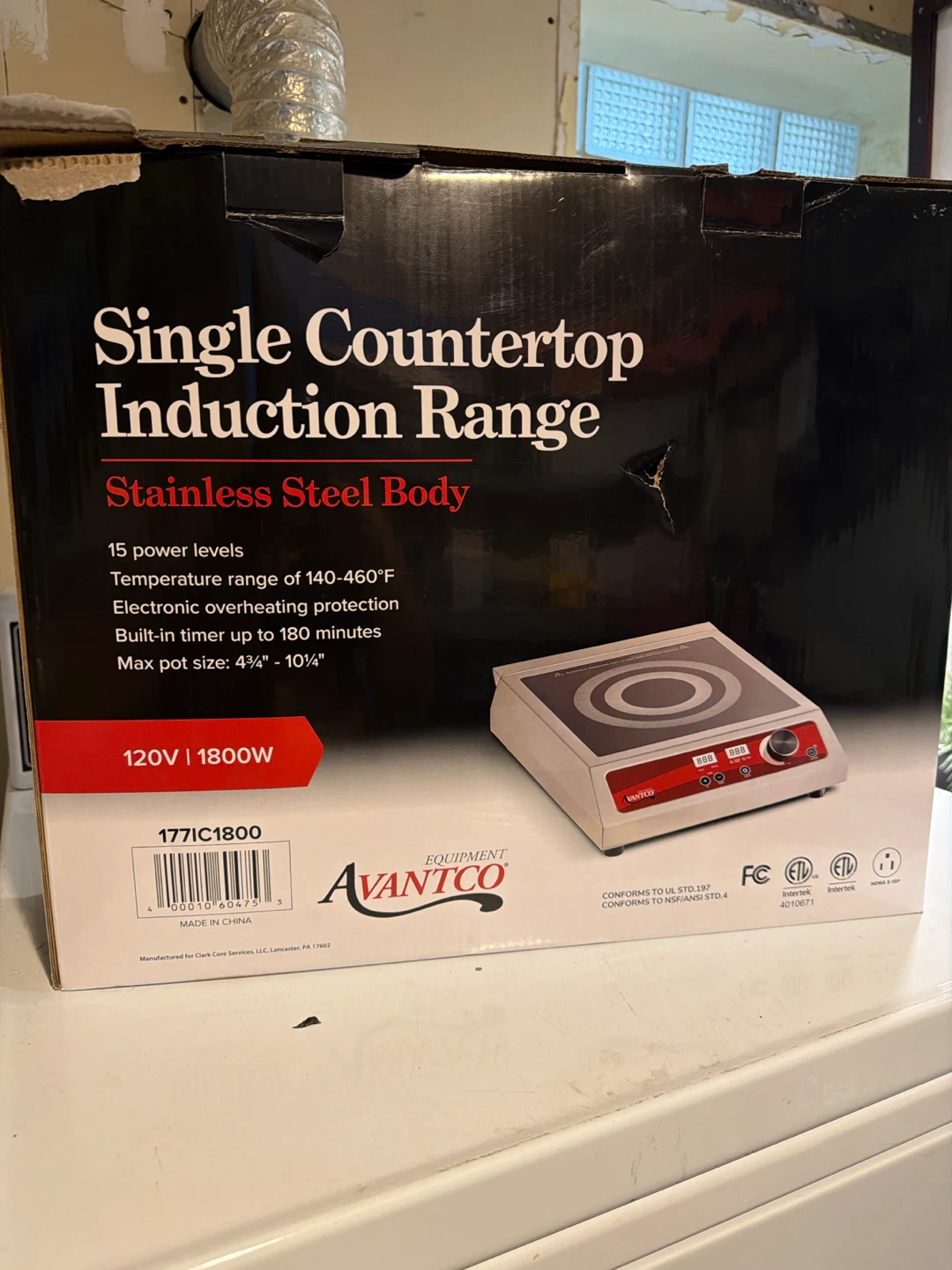 Avantco Single Countertop Induction