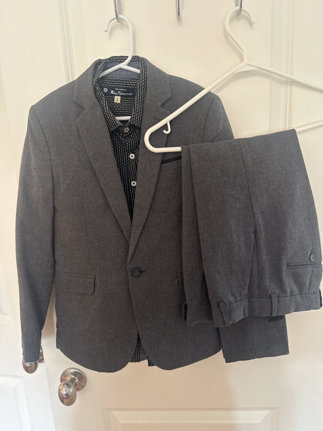 H&M Boys Grey Suit Ben Sherman Shirt