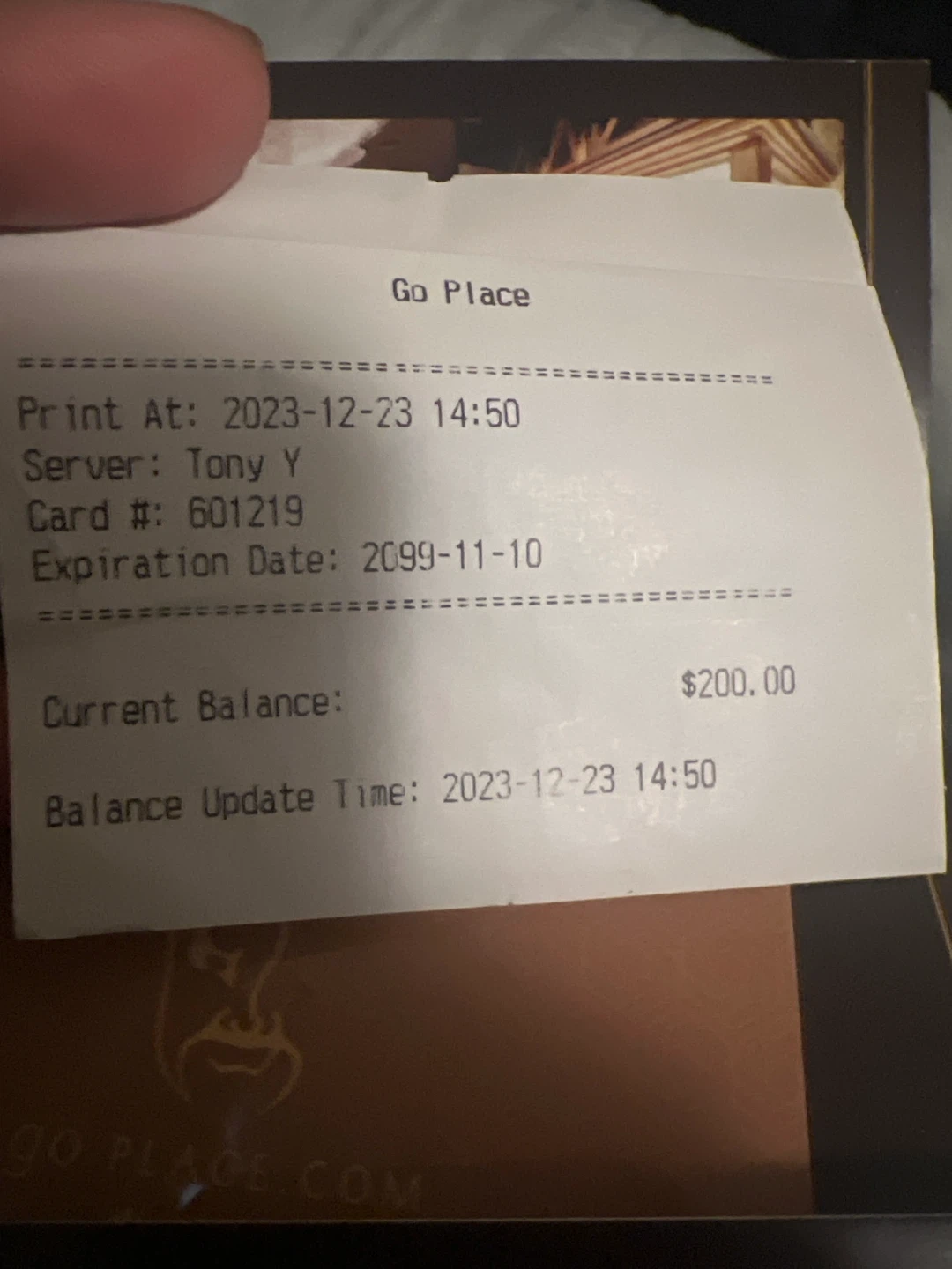 $200 Go Place Gift Card - photo 2