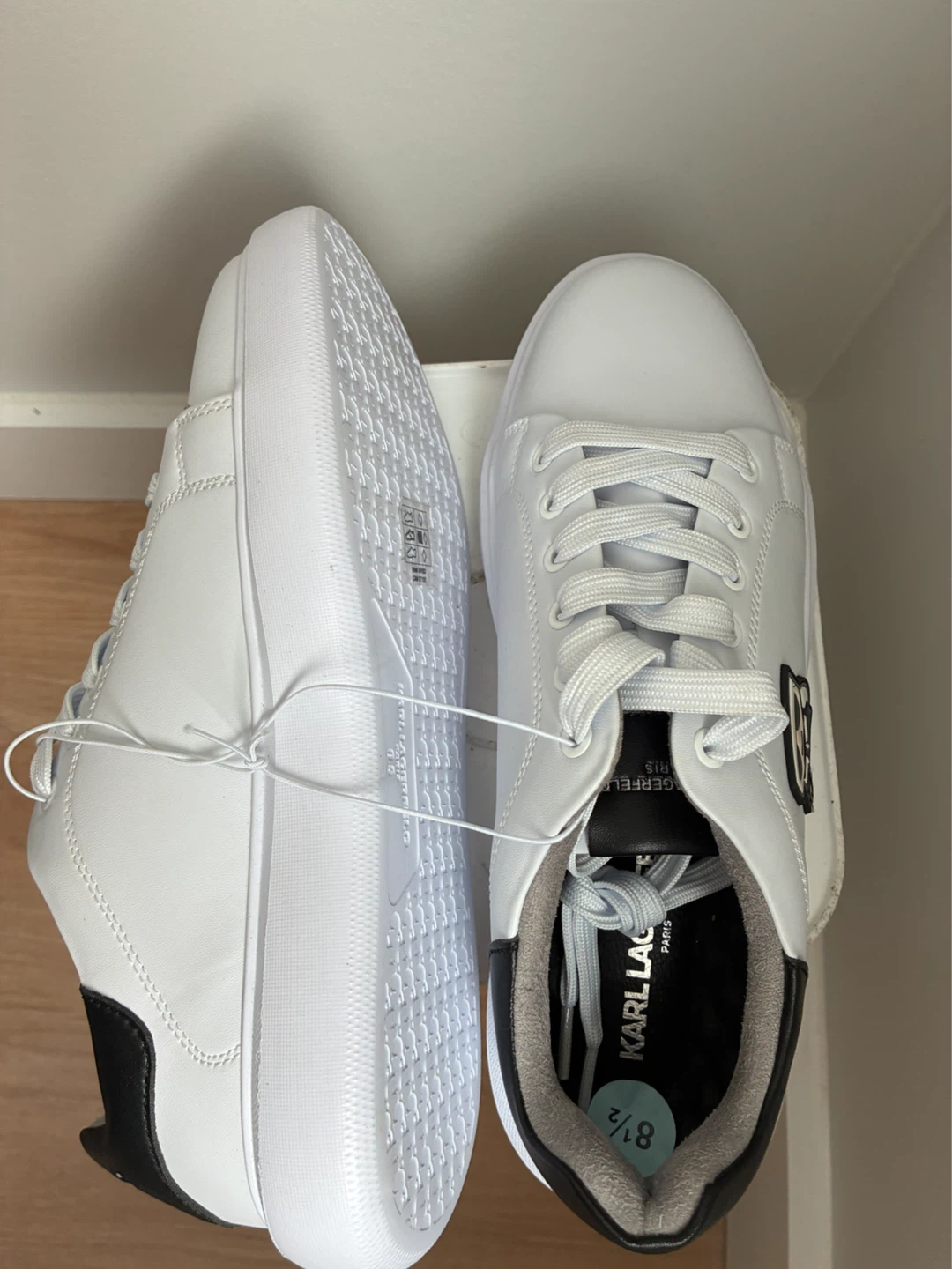 Karl Lagerfeld Paris White Sneakers - Size 8.5 - photo 2
