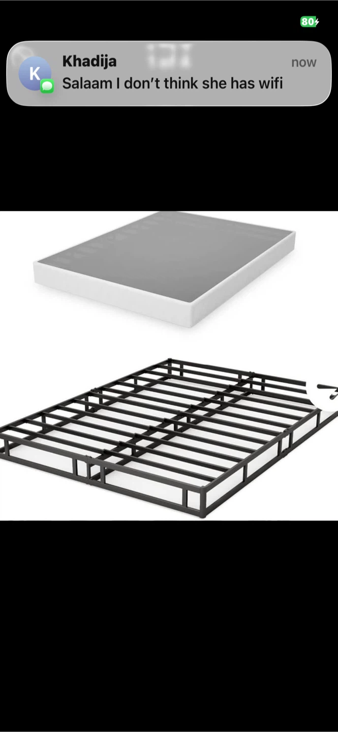 Metal Bed Frame and Box Spring(king&queen)