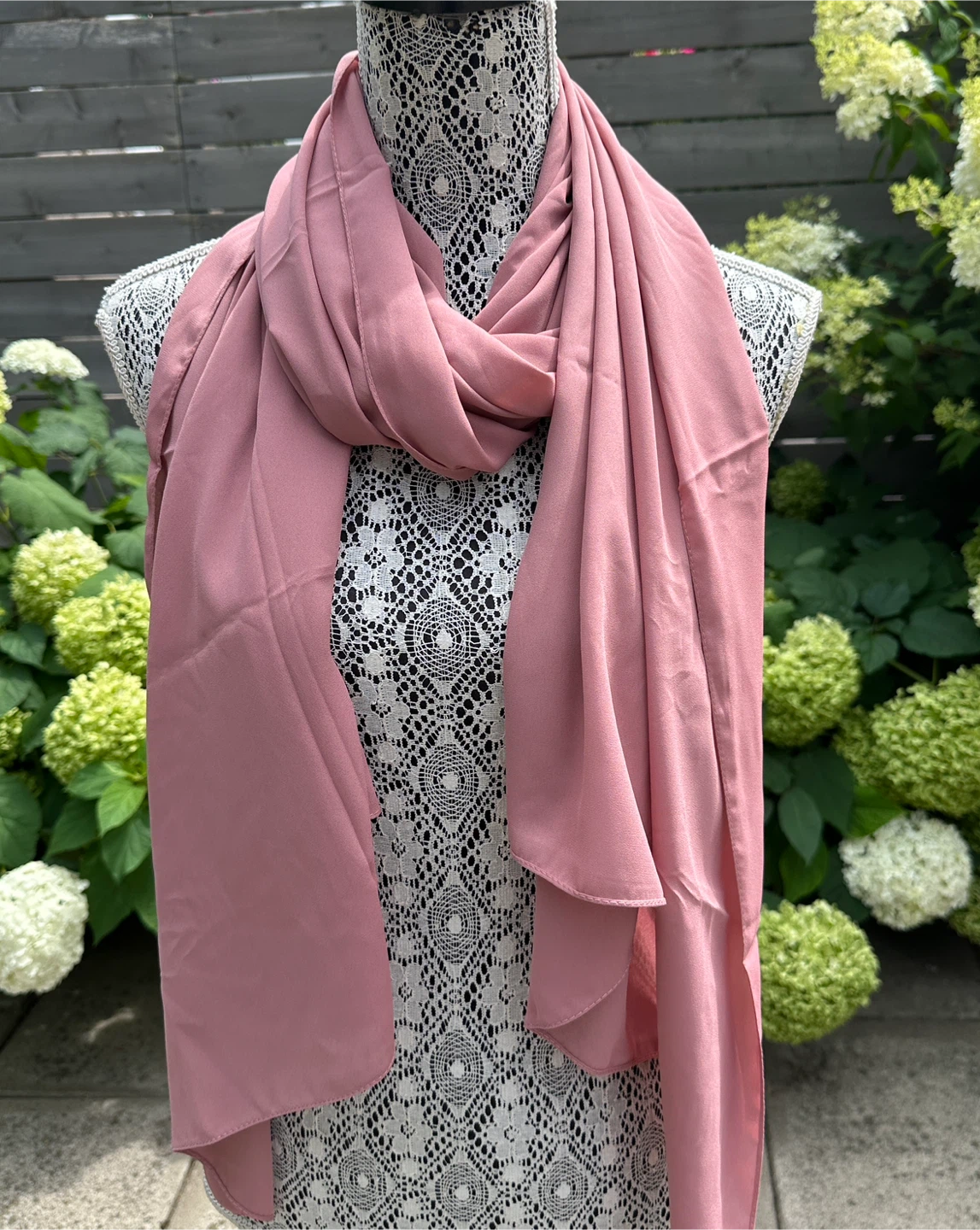 Blush Pink Chiffon Scarf - New - $10
