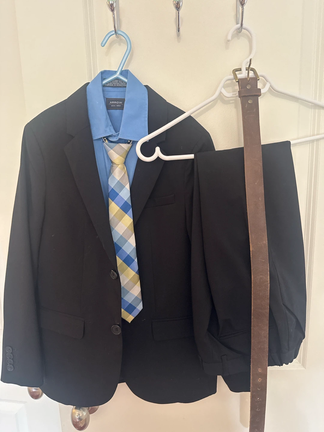 Kids Suit Set - Blazer, Pants, Shirt, Tie, and Belt