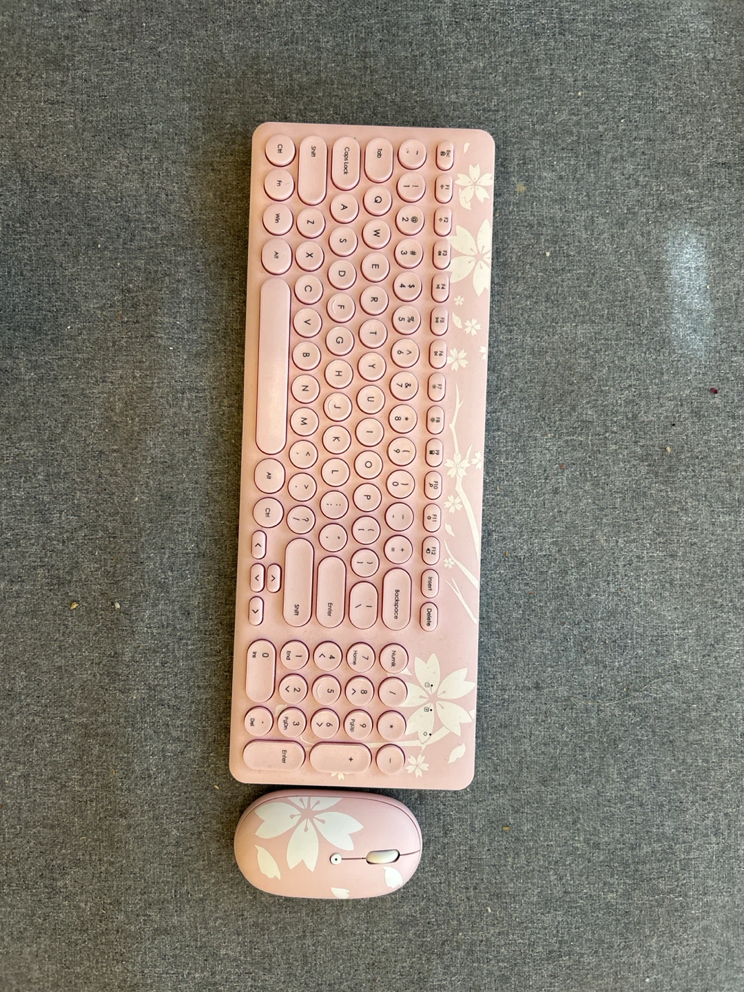 Pink Cherry Blossom Keyboard and Mouse Set