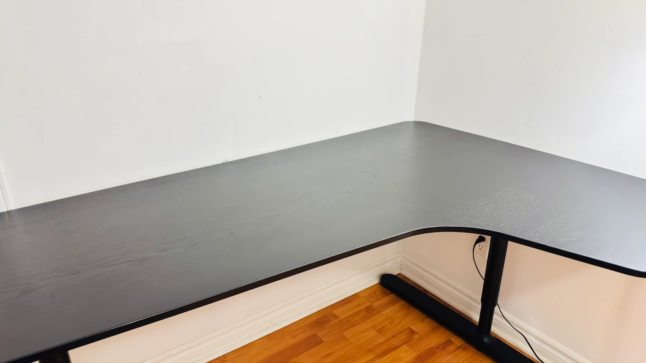 Black L-Shaped Standing Desk - photo 2