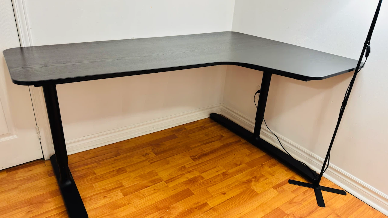 Black L-Shaped Standing Desk - photo 4