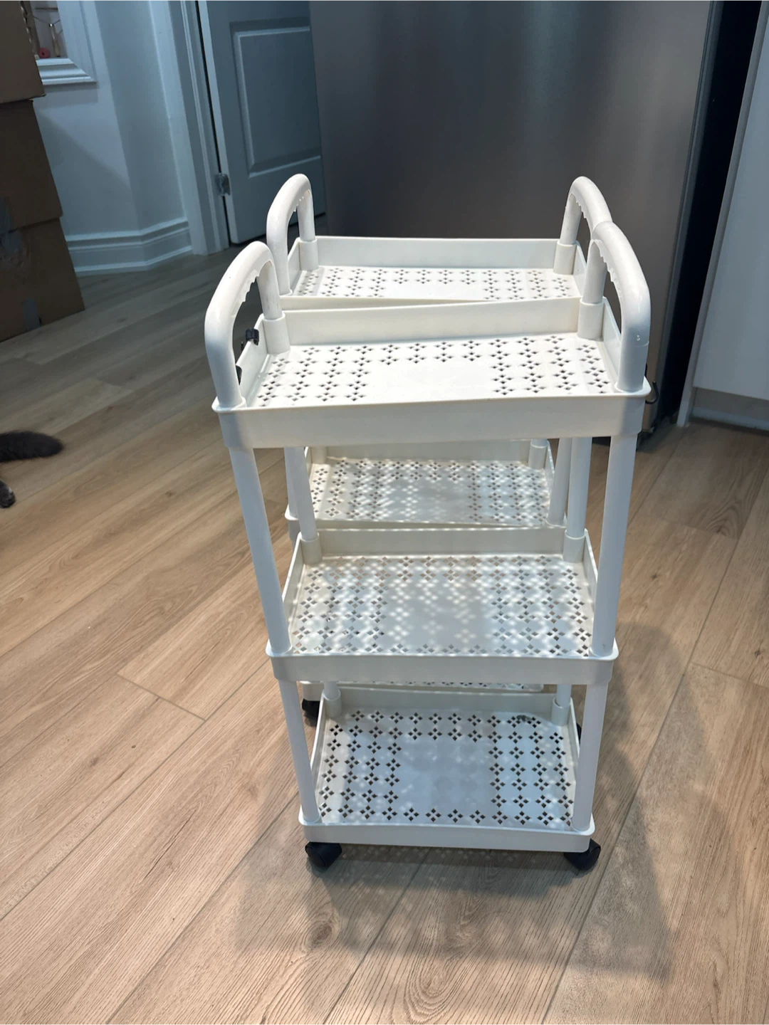 White 3-Tier Rolling Storage Cart