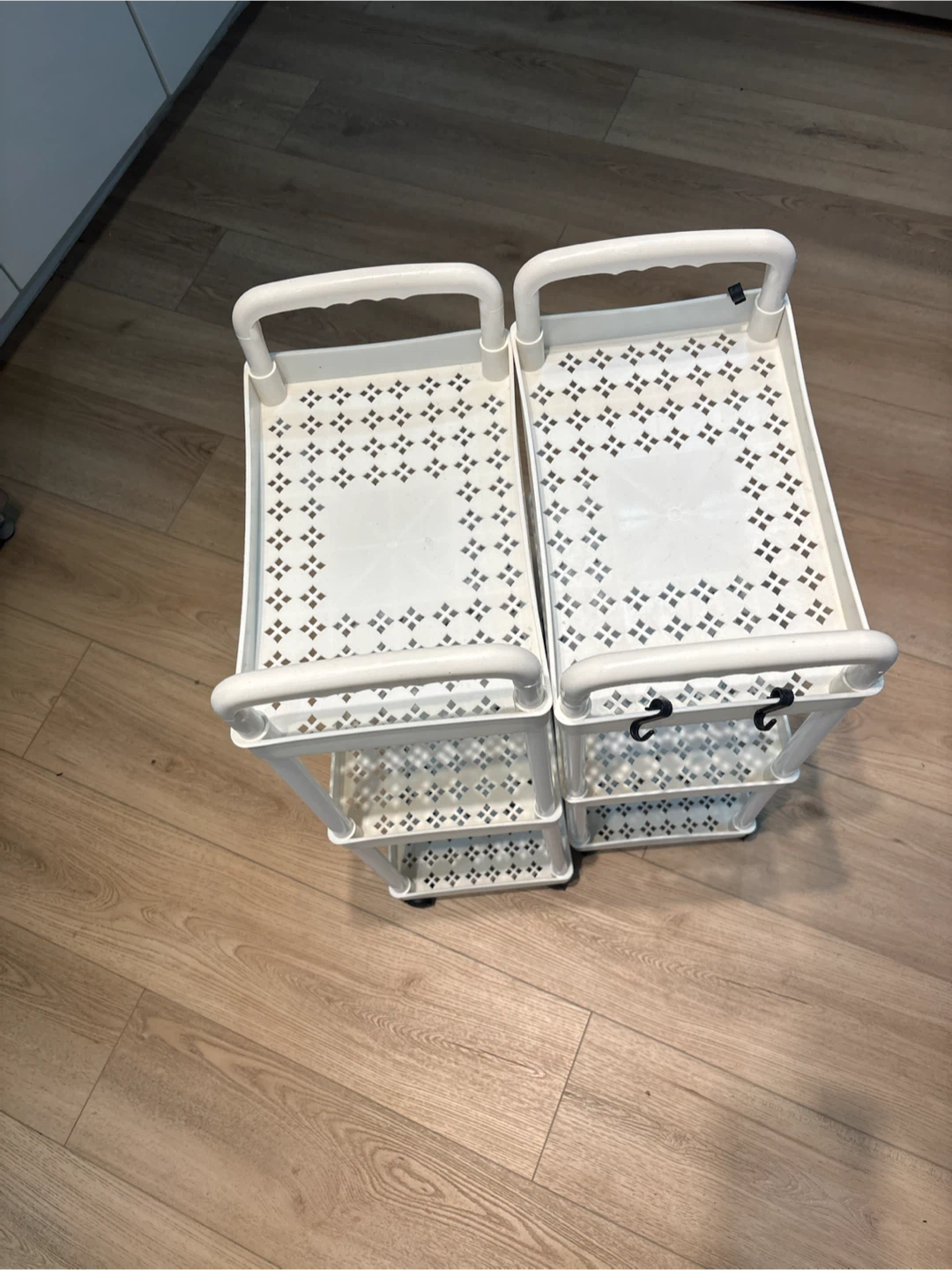 White 3-Tier Rolling Storage Cart - photo 3
