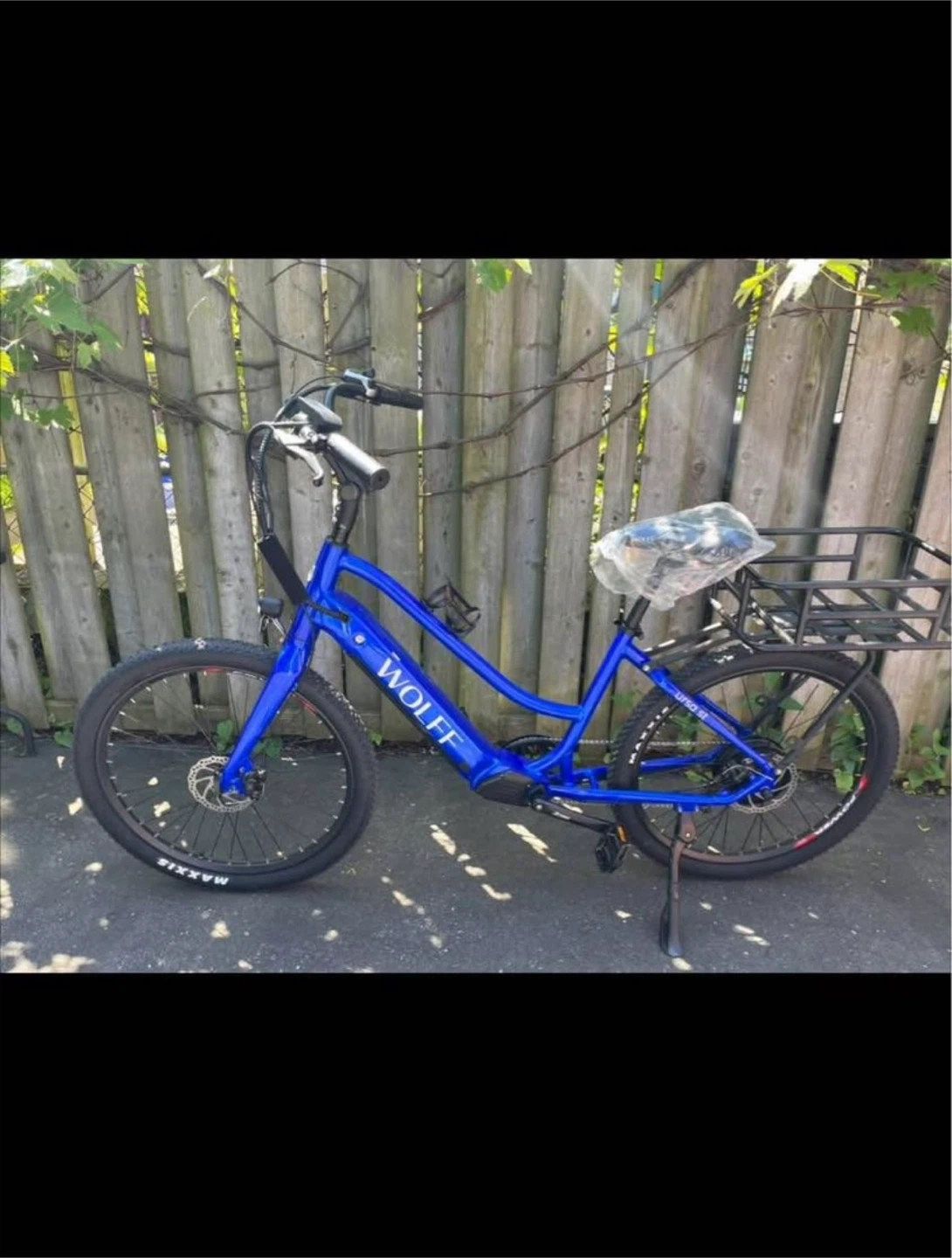 Wolff Sapphire Blue Electric Bicycle with Cargo Rack