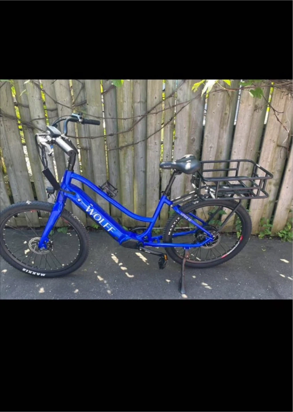 Wolff Sapphire Blue Electric Bicycle with Cargo Rack - photo 2