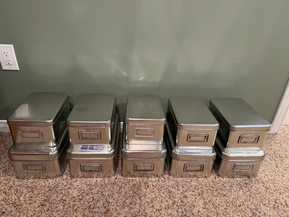 10 metal storage bins - photo 2