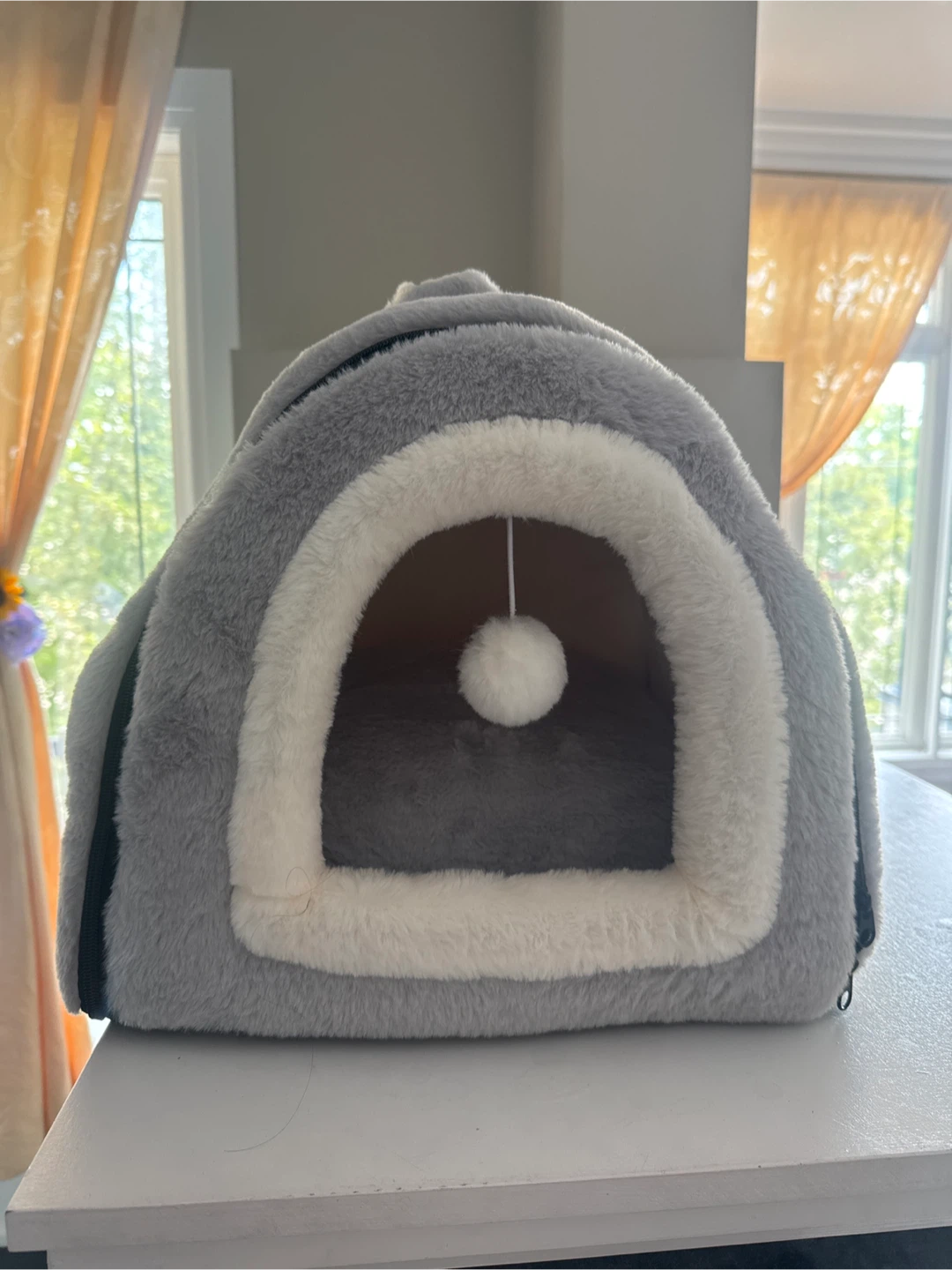 Plush Pet Carrier with Ball Toy