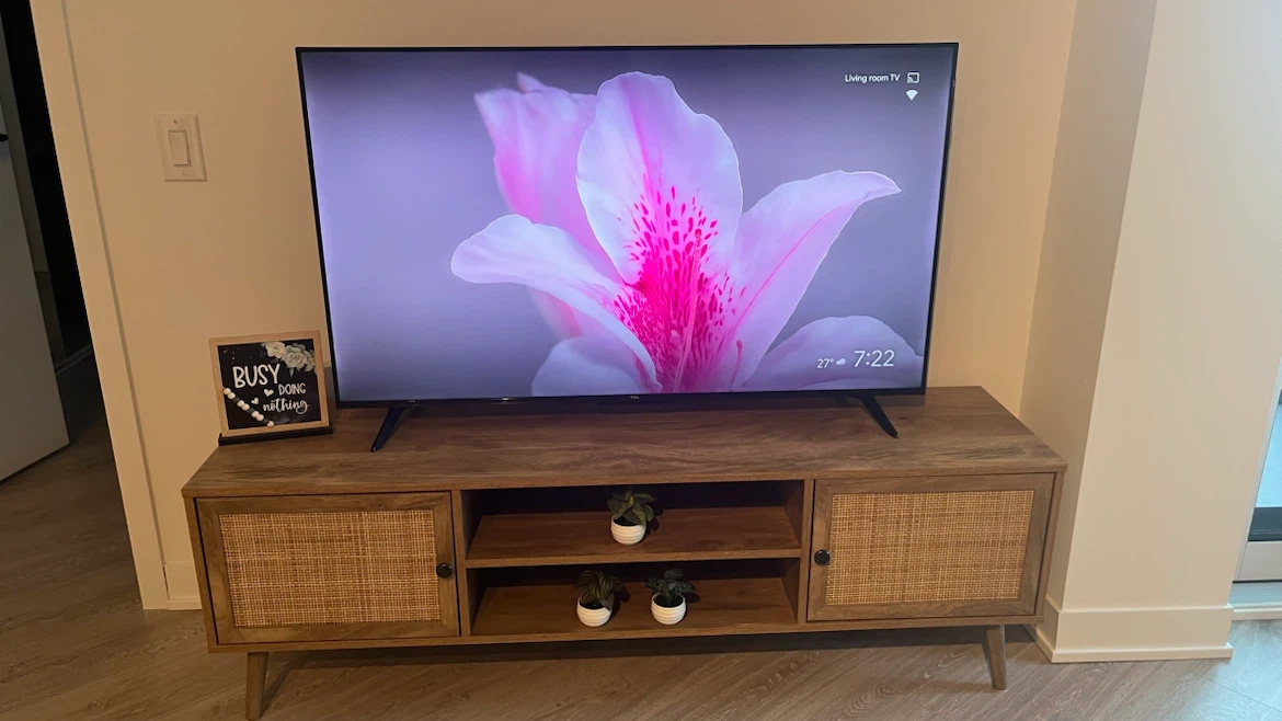 TCL 50" Smart TV with the TV Stand