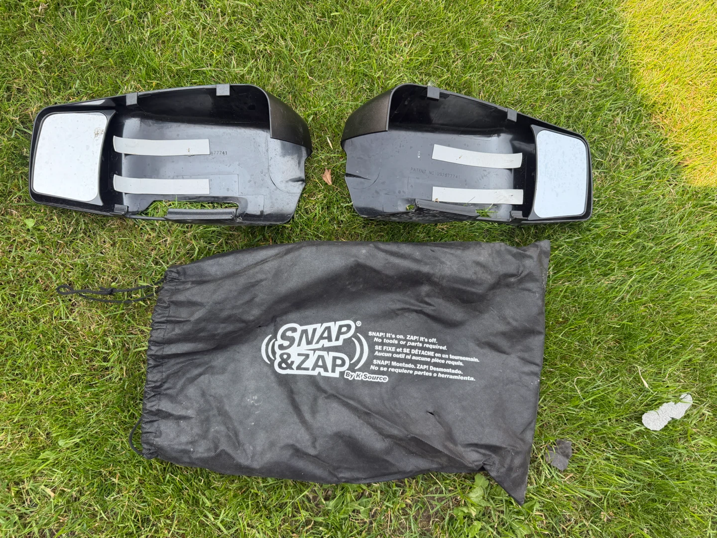2019 ram Snap & Zap Tow Mirror Covers by K Source