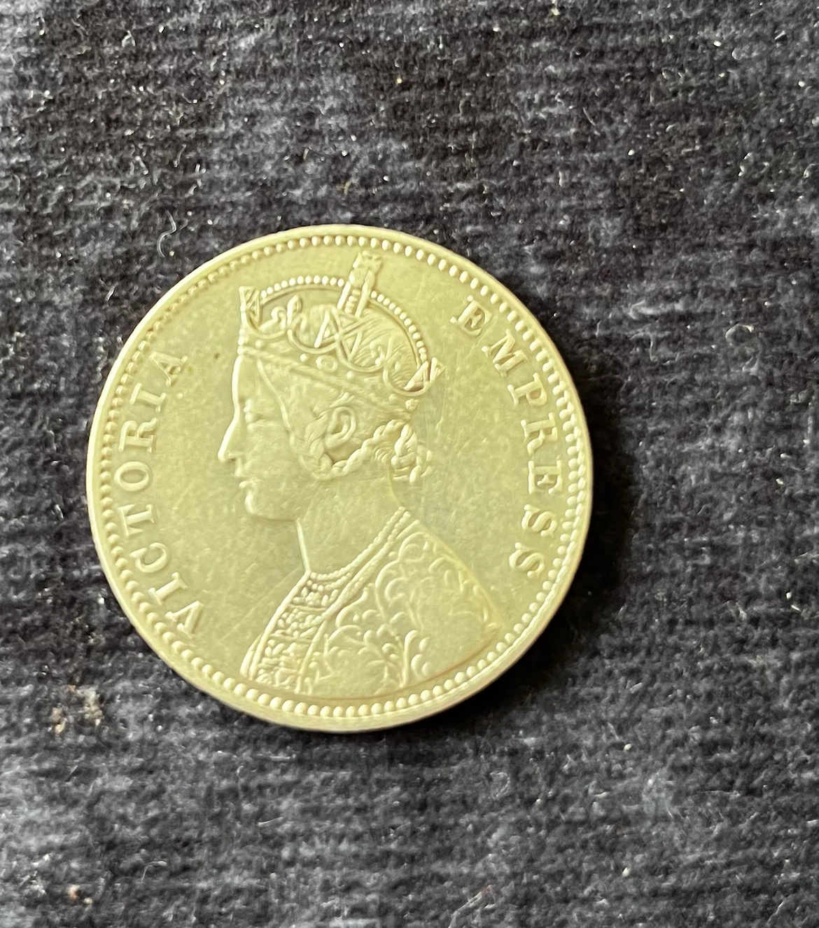 Silver Biritish Victoria India 1892 One Rupee Coin