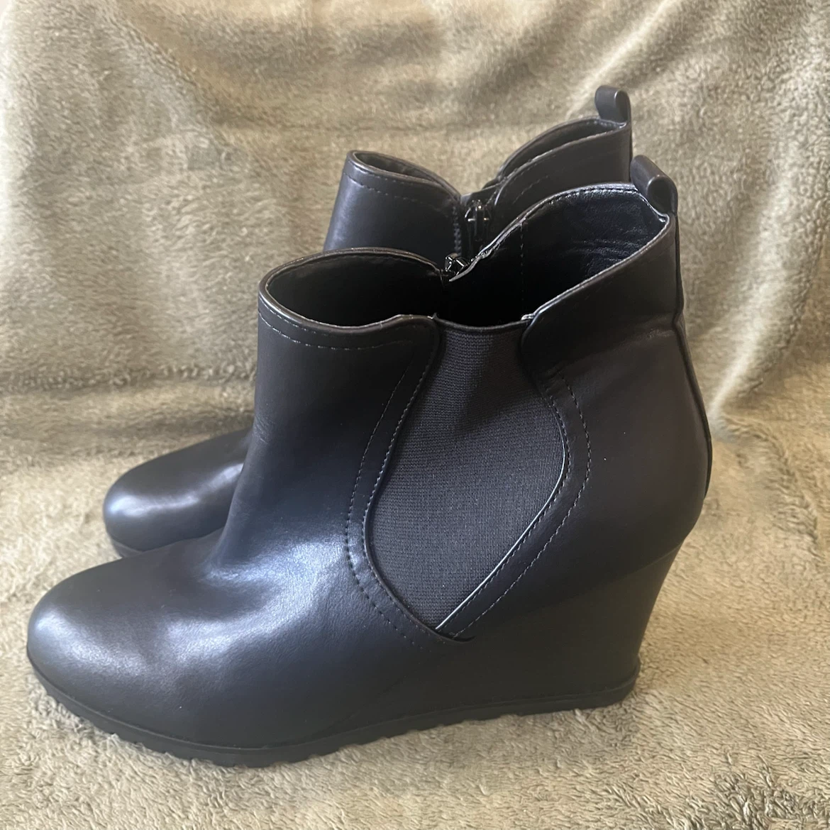 Black Wedge Ankle Boots - photo 2