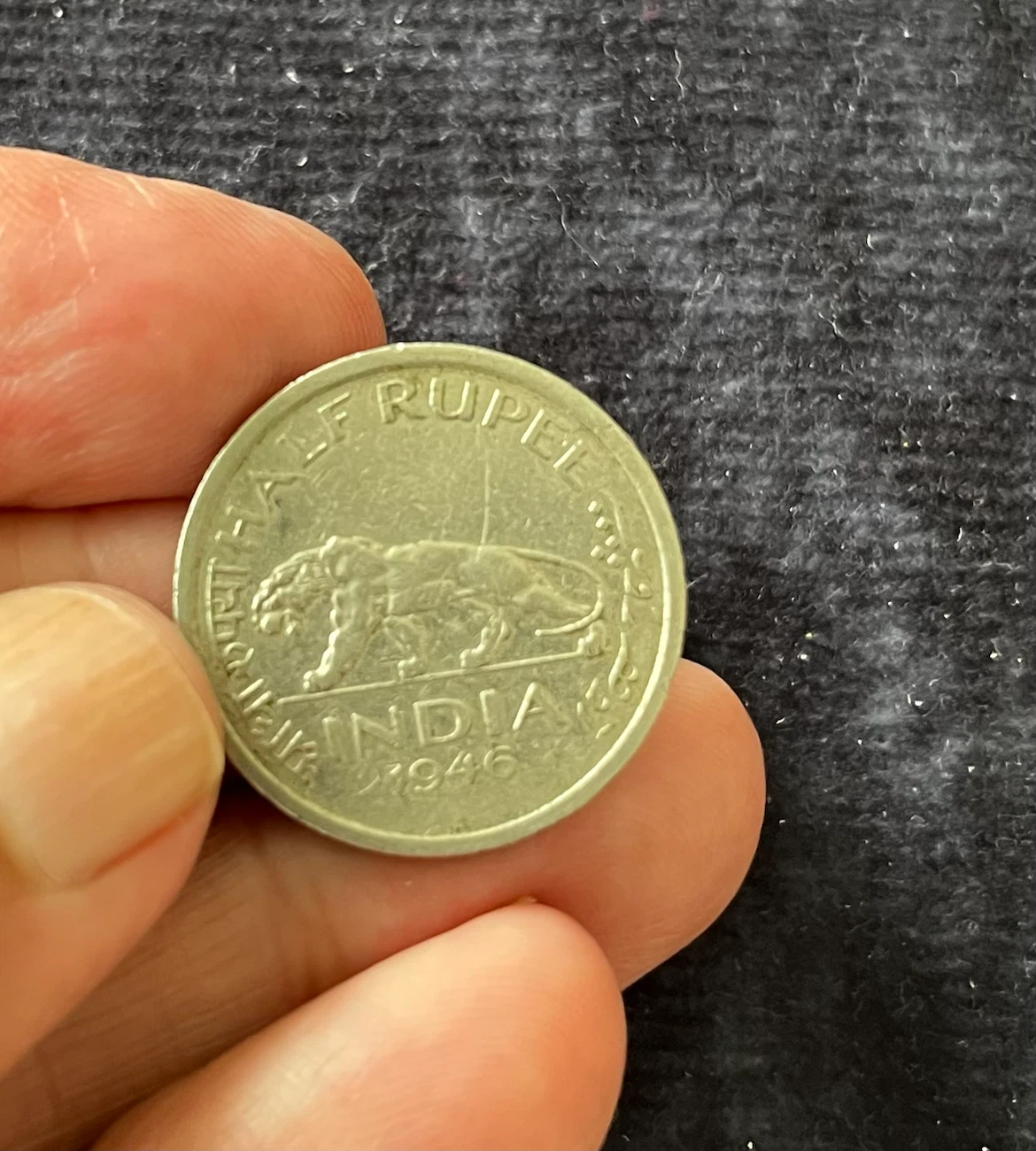 1946 Biritish India Half Rupee Coin