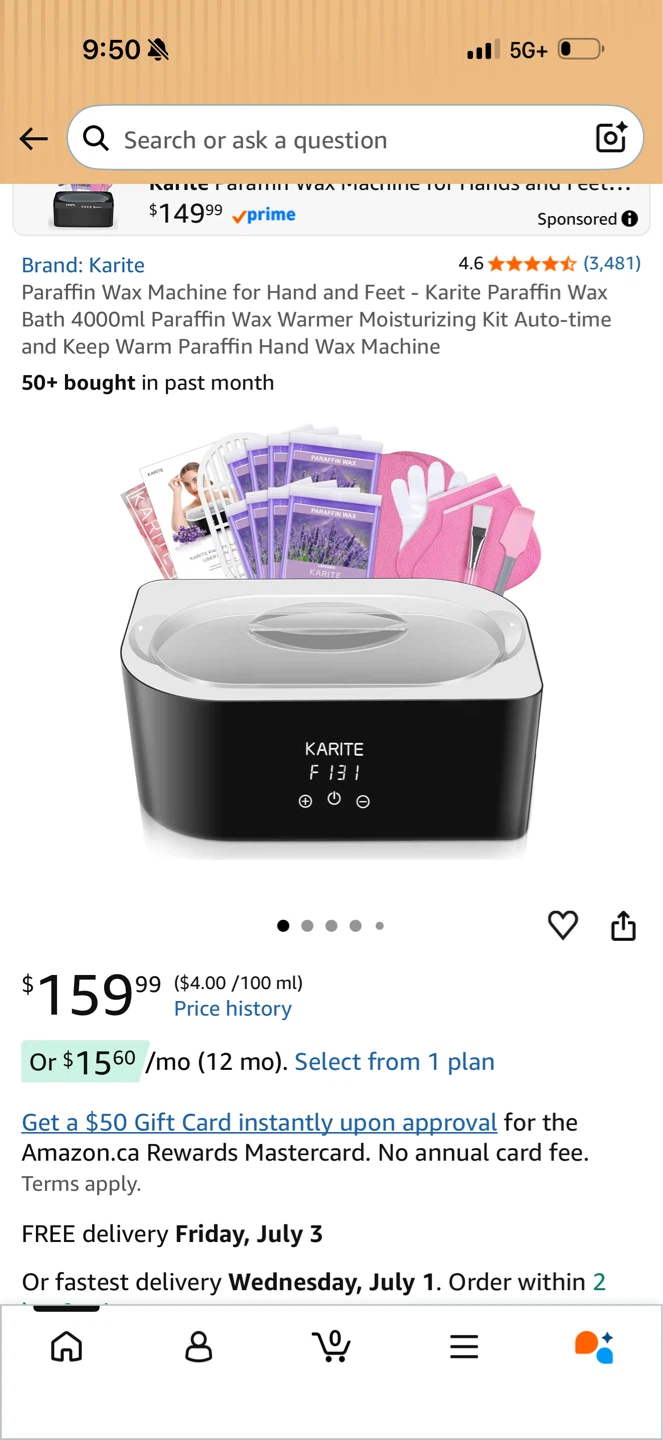 Karite Paraffin Wax Machine for Hands and Feet