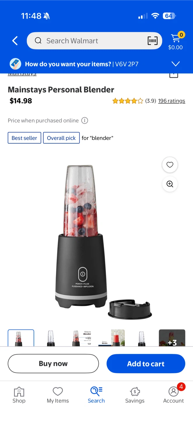 Mainstays Personal Blender