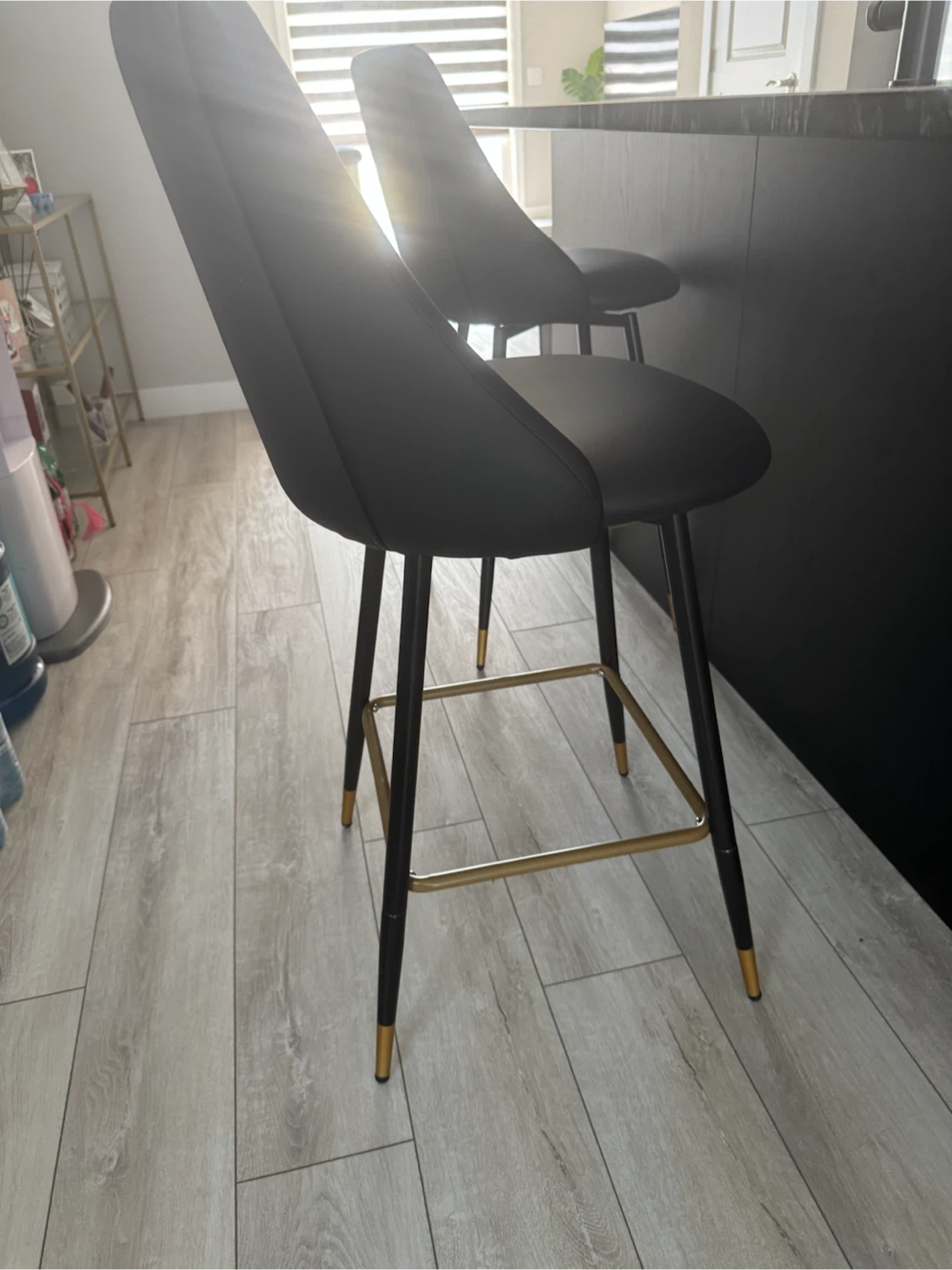 Set of 2 Black Bar Stools - photo 3