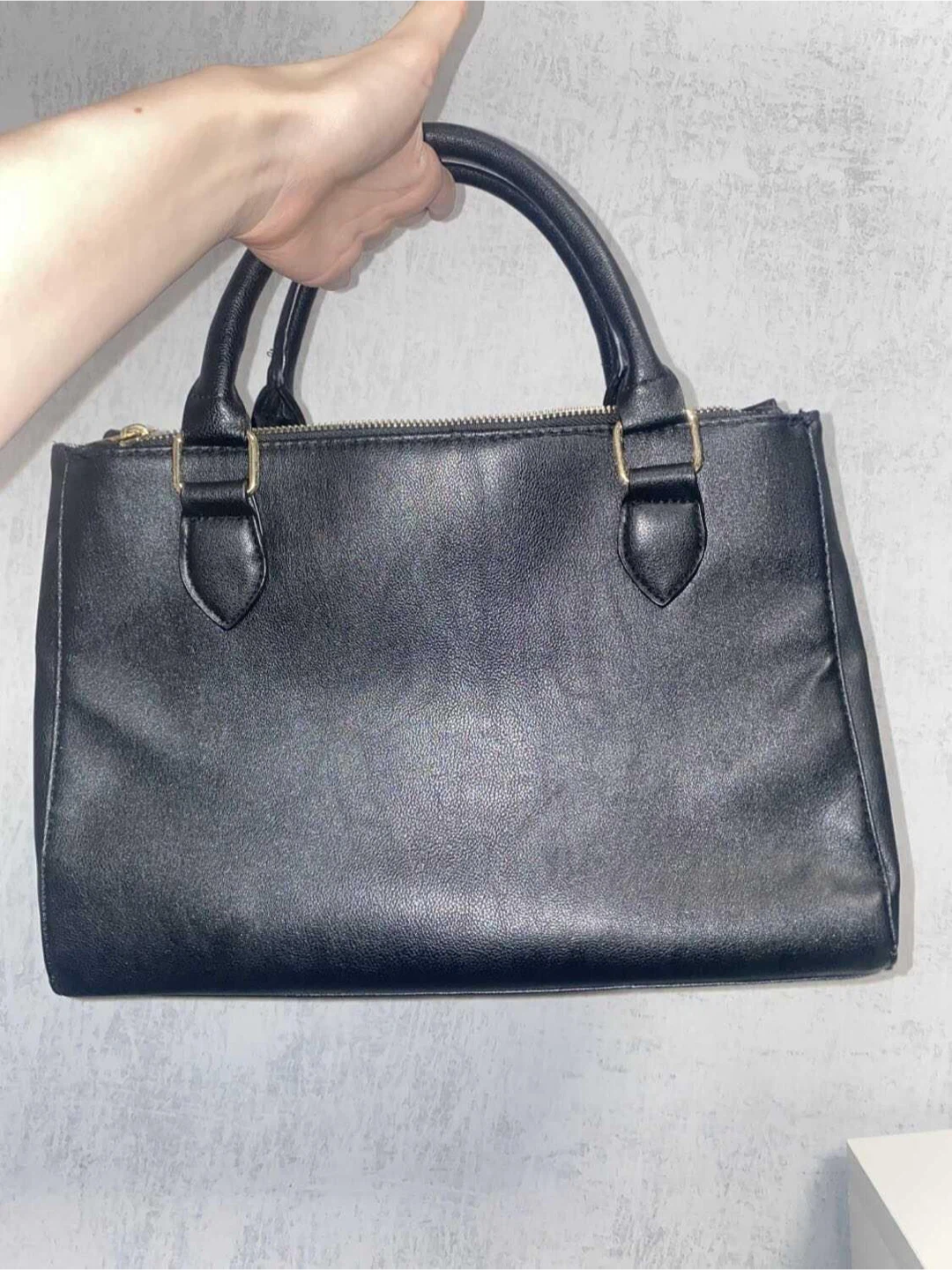 Christian Siriano Black Chevron Satchel Handbag - photo 2
