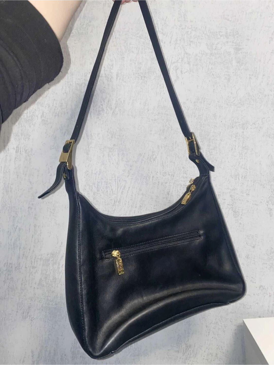 Black Genuine Leather Shoulder Bag - photo 3