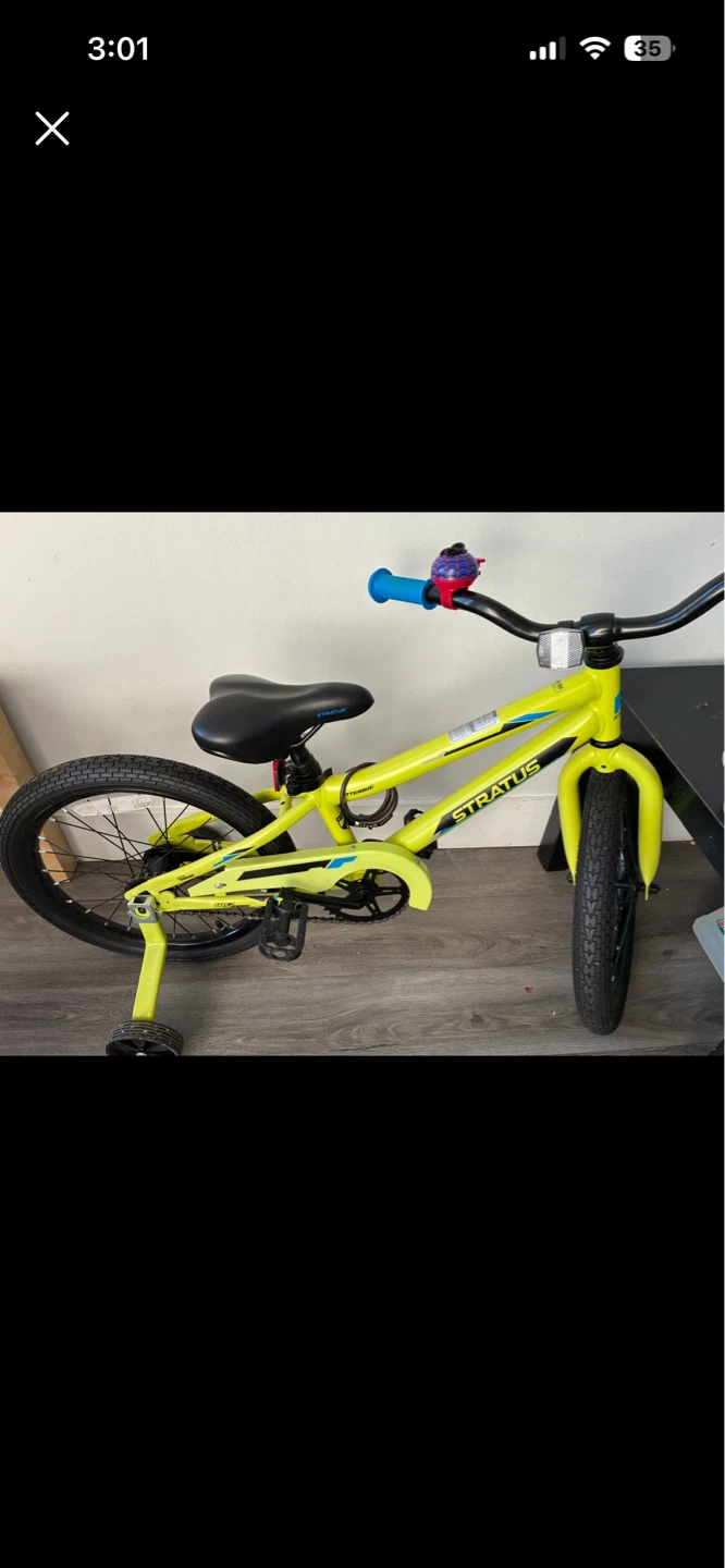 Kids' Stratus Jitterbug Bicycle, 18-in, Yellow - photo 2