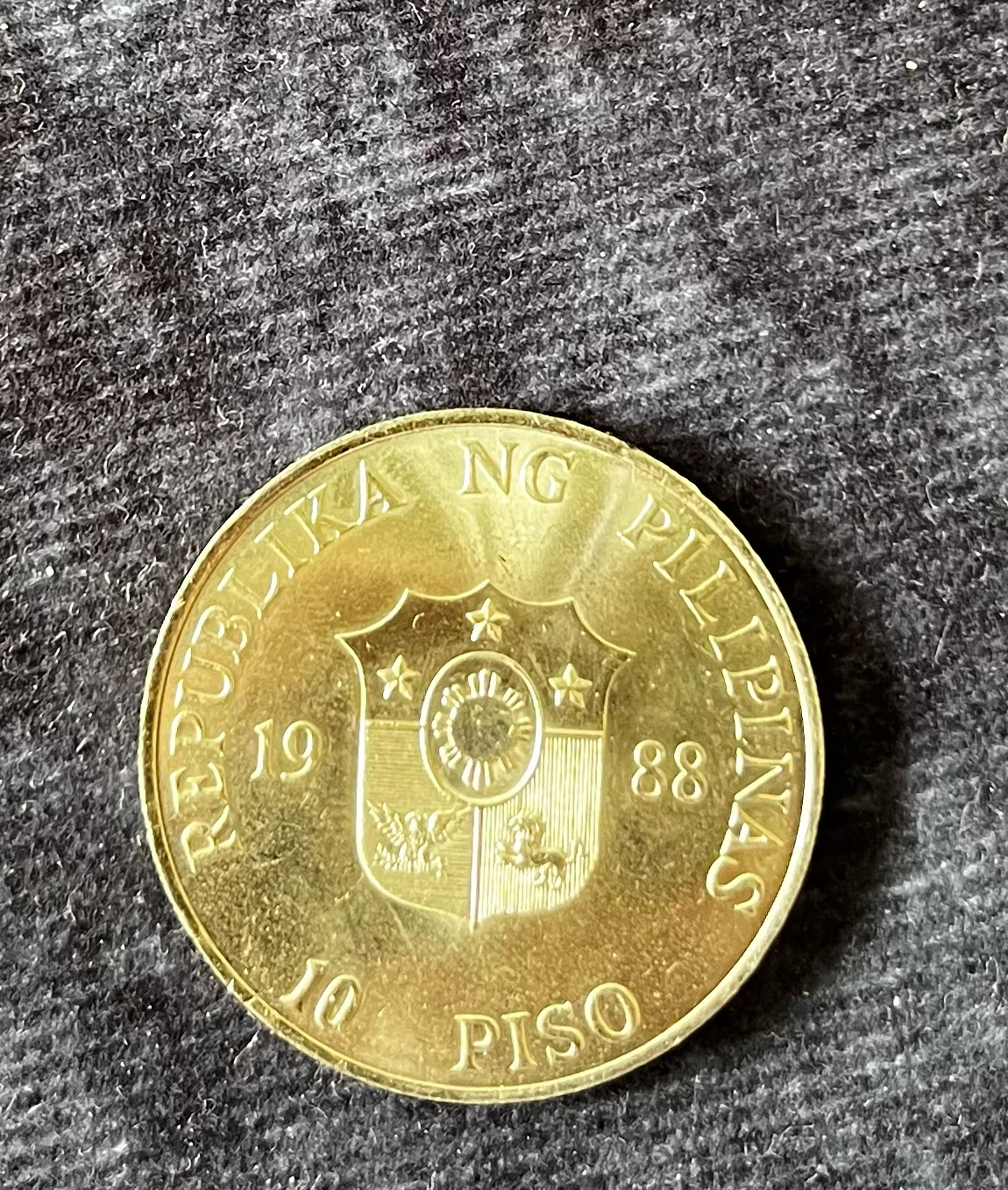 Vintage 10 Piso Philippines Coin - People Power Revolution 1986 - photo 2