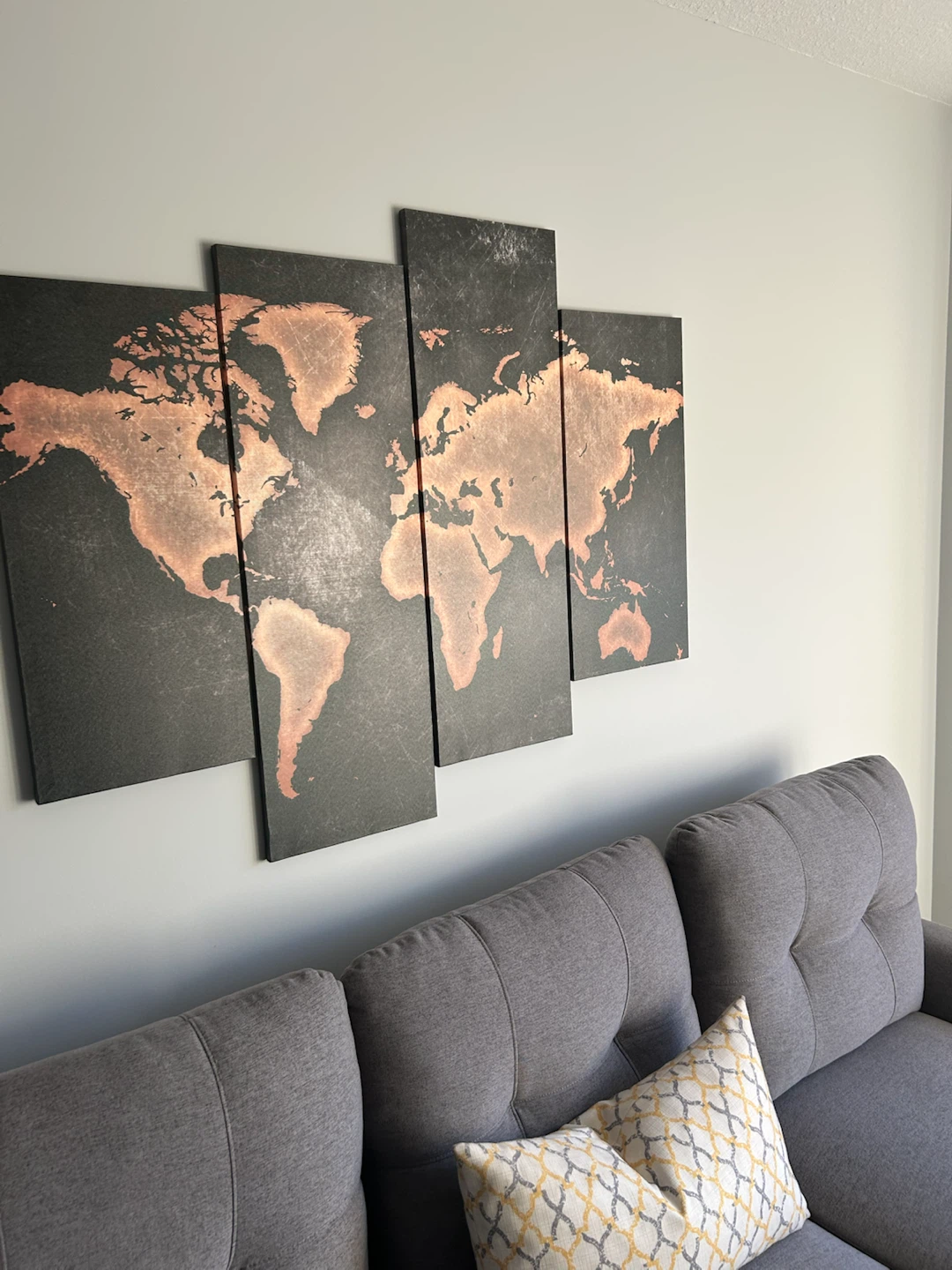 World Map Canvas Wall Art