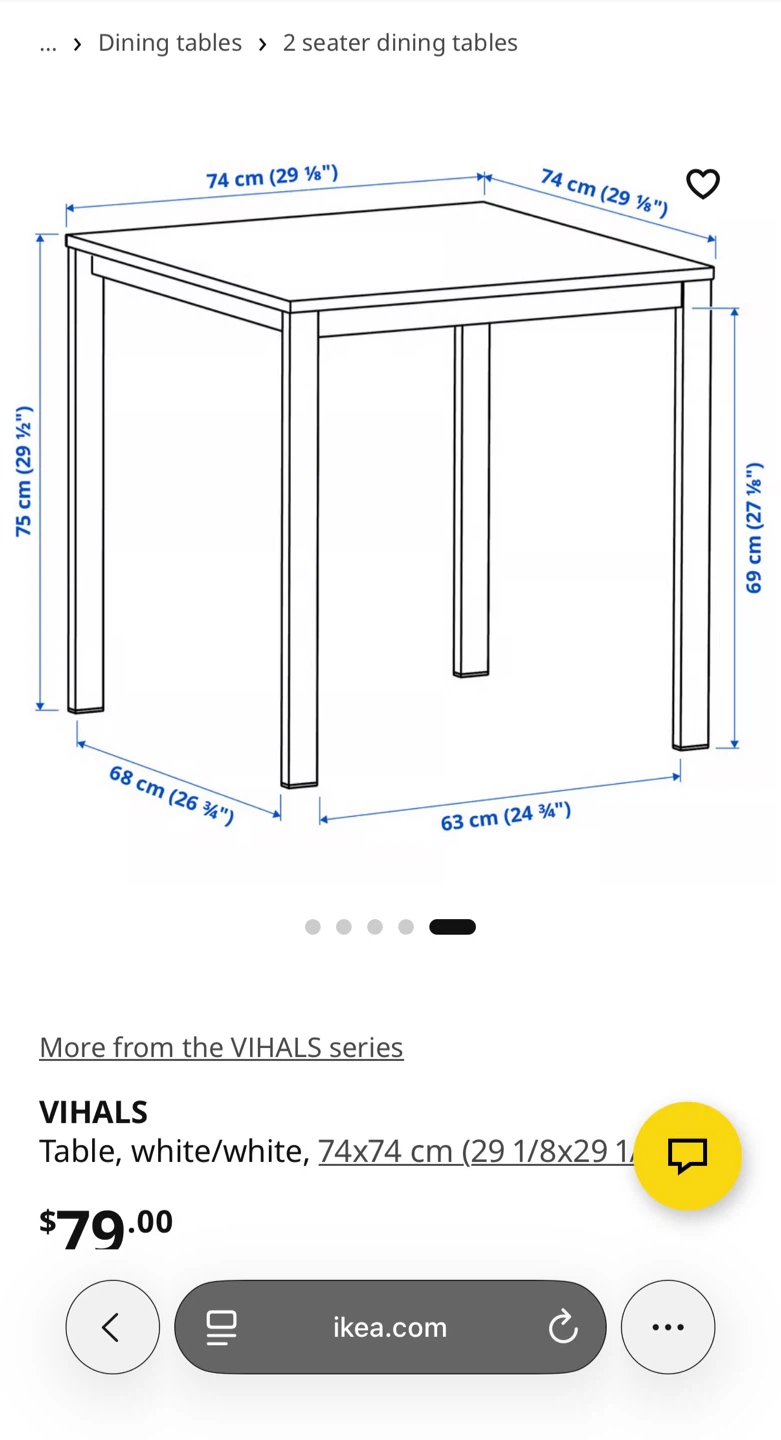 IKEA VIHALS Table - White - photo 4