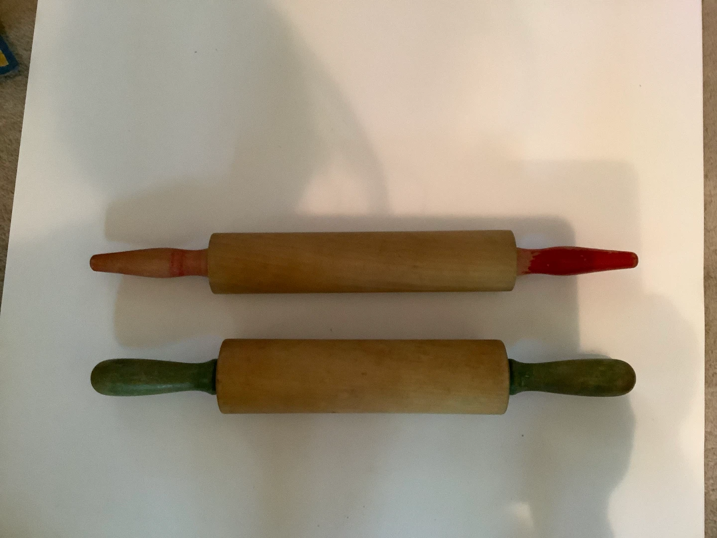 Two Vintage Wooden Rolling Pins 🐞