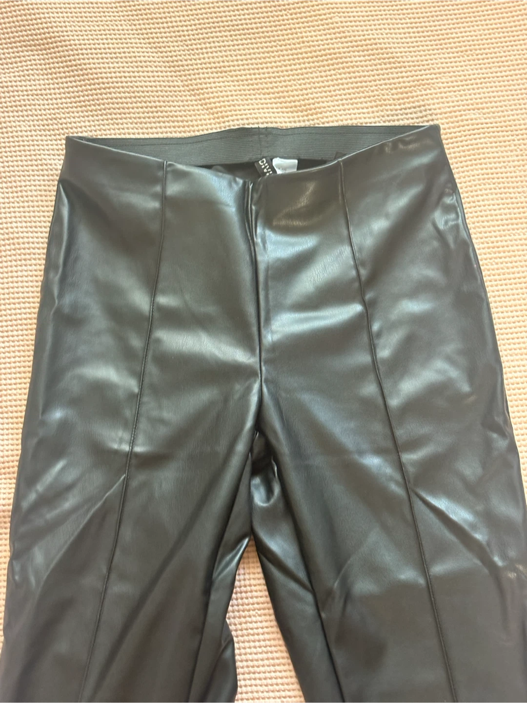 Divided Faux Leather Pants Black XXS