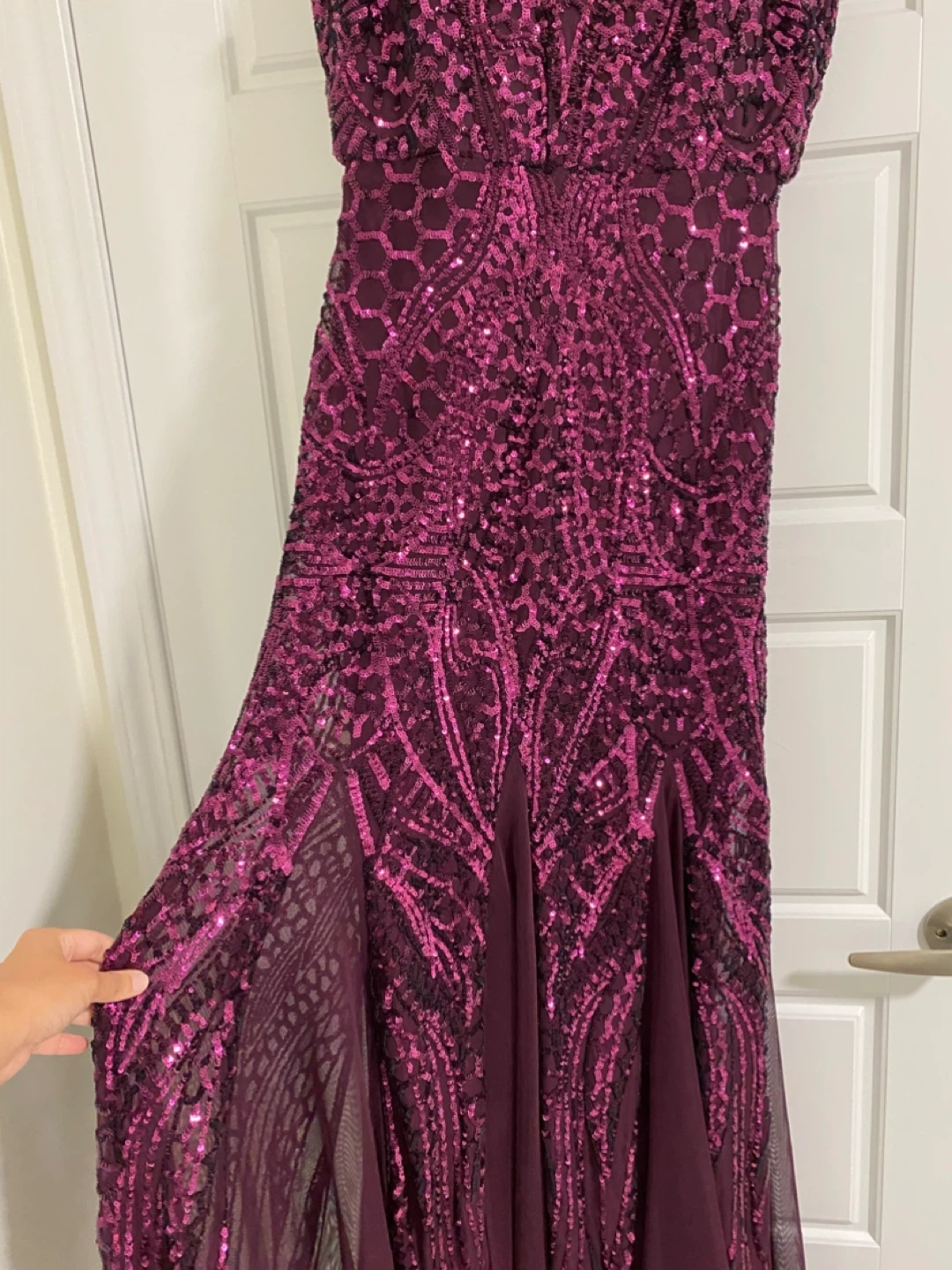 Laura Petites Sequin Evening Gown - photo 3
