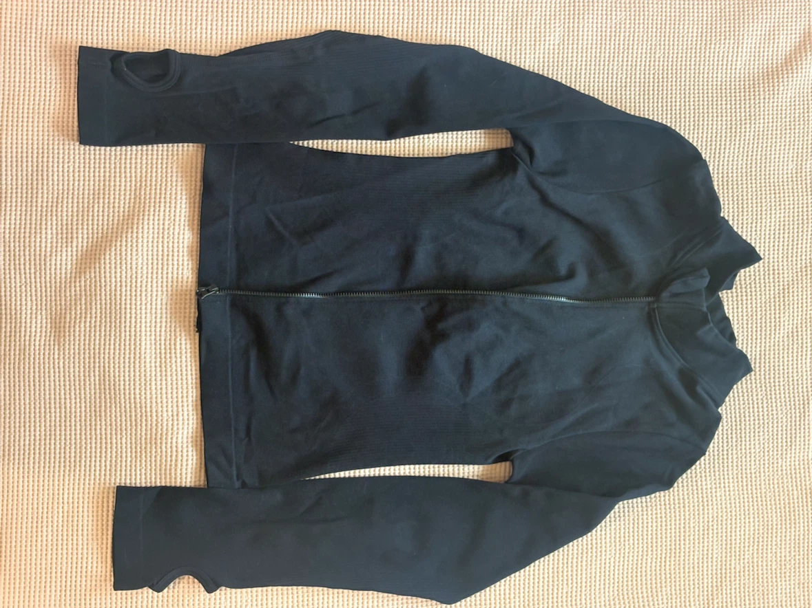 Black Full Zip Long Sleeve Athletic Jacket - photo 2