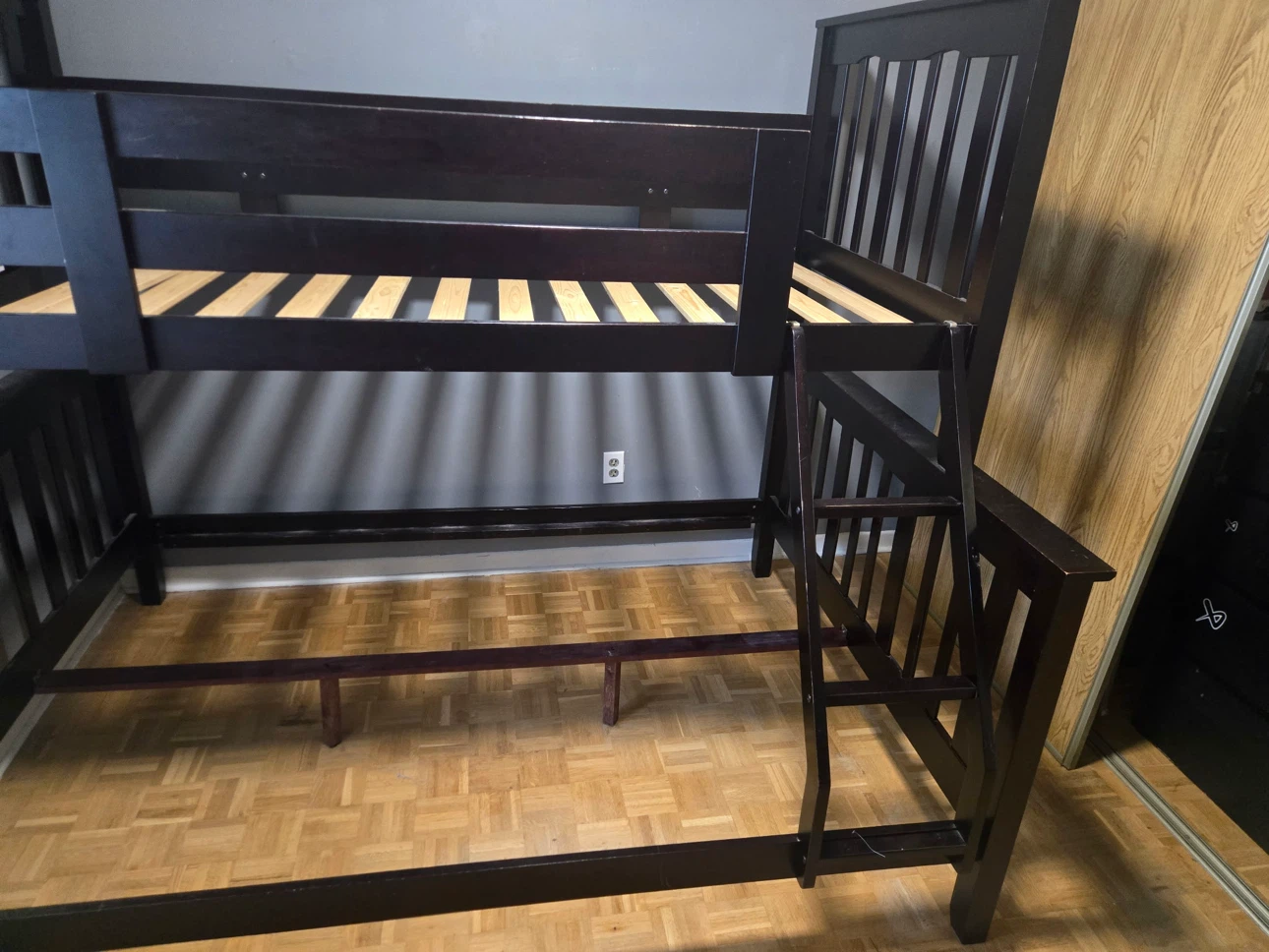 Dark Wood Bunk Bed - full & twin - photo 2