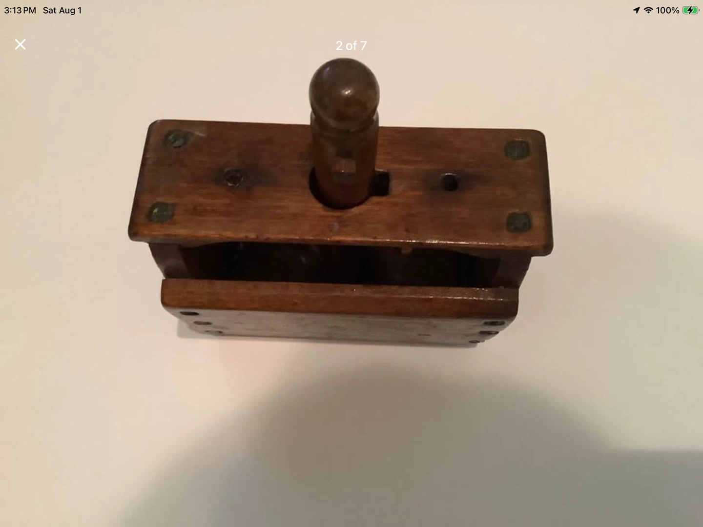 Antique/Primitive Wooden Butter Press/Mold 🐞 - photo 2