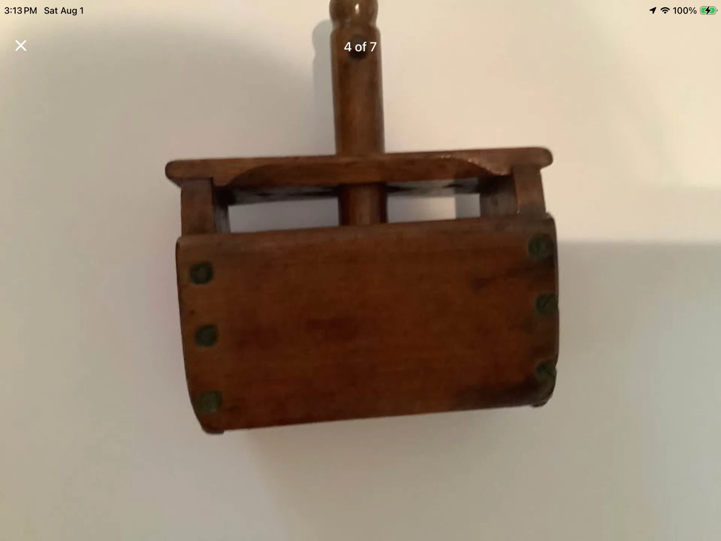 Antique/Primitive Wooden Butter Press/Mold 🐞 - photo 3