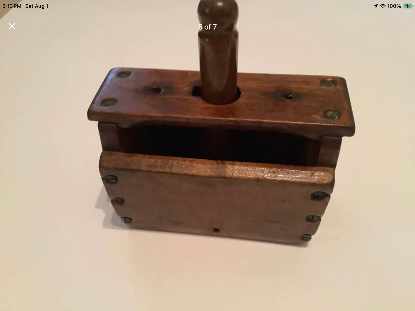 Antique/Primitive Wooden Butter Press/Mold 🐞 - photo 4