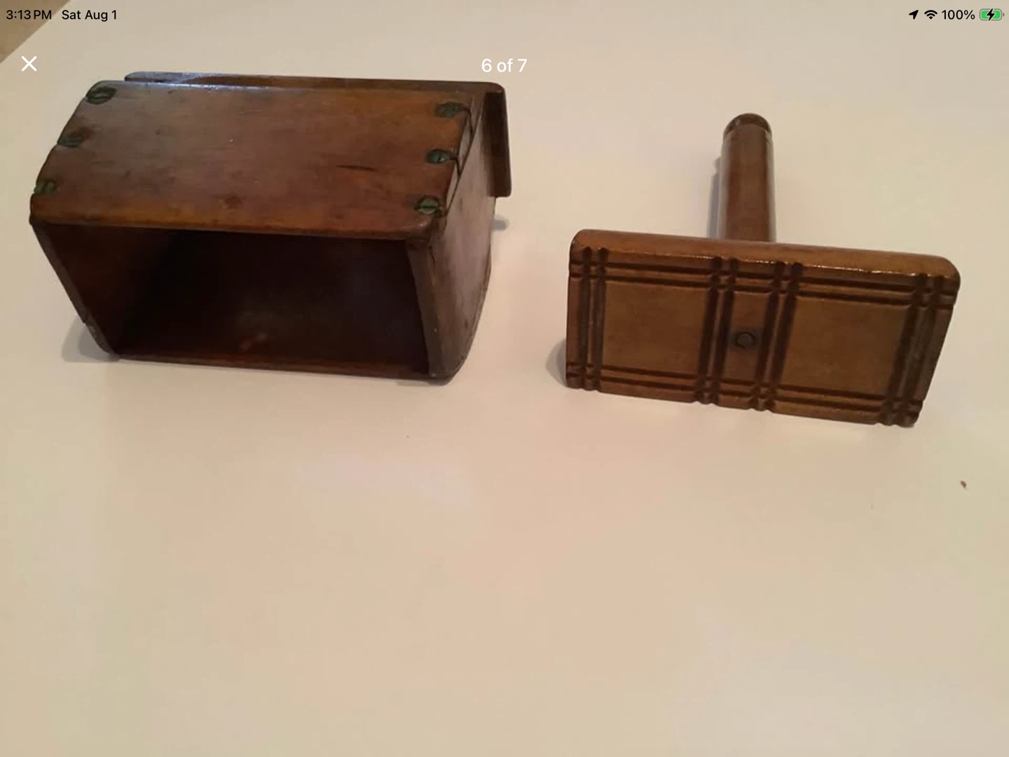 Antique/Primitive Wooden Butter Press/Mold 🐞 - photo 5
