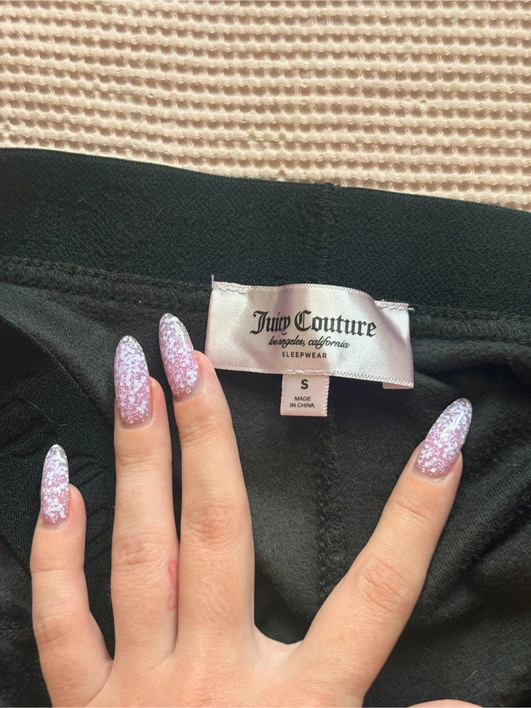 Juicy Couture Black Sleepwear Shorts with Rhinestones