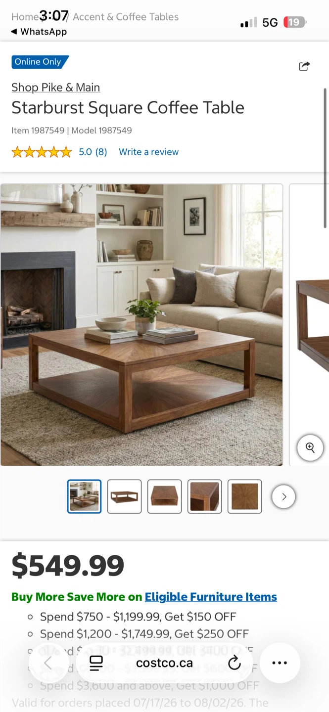 Starburst Square Coffee Table - photo 3