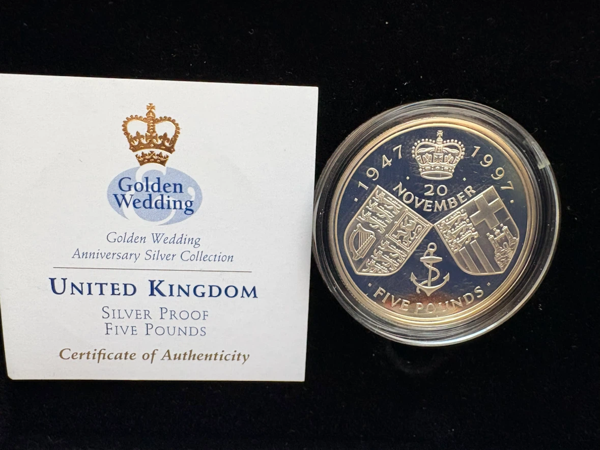 1997 UK 5 Pound Silver Proof Coin - Complete Set - photo 4
