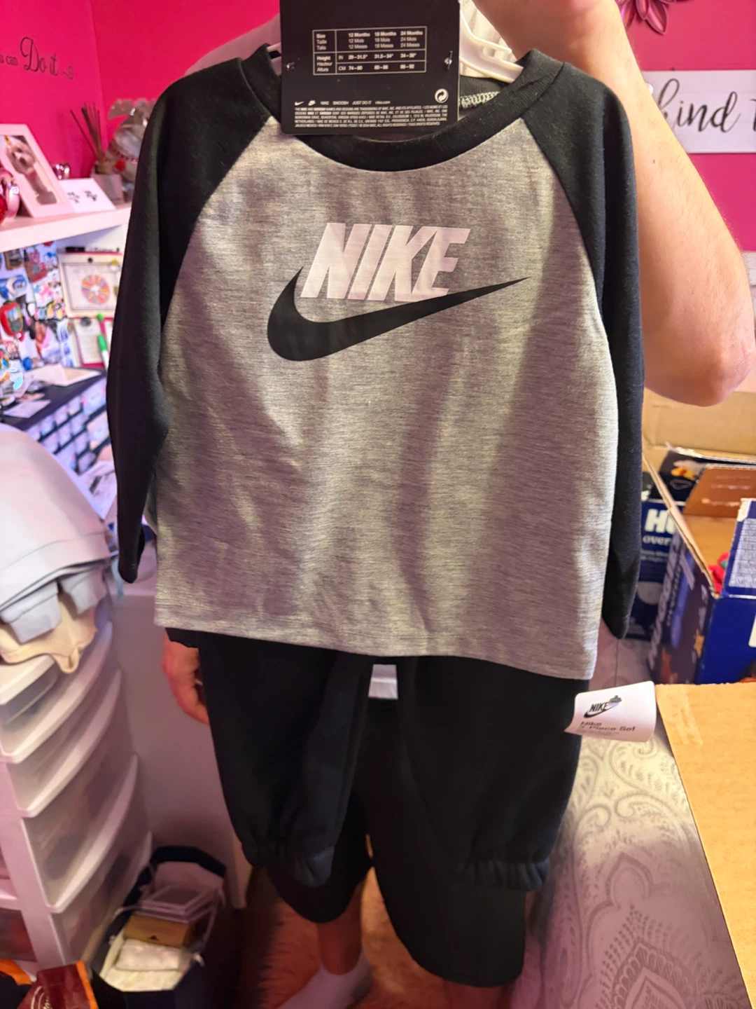 Nike 3-Piece Baby Set - Black/Grey - photo 2
