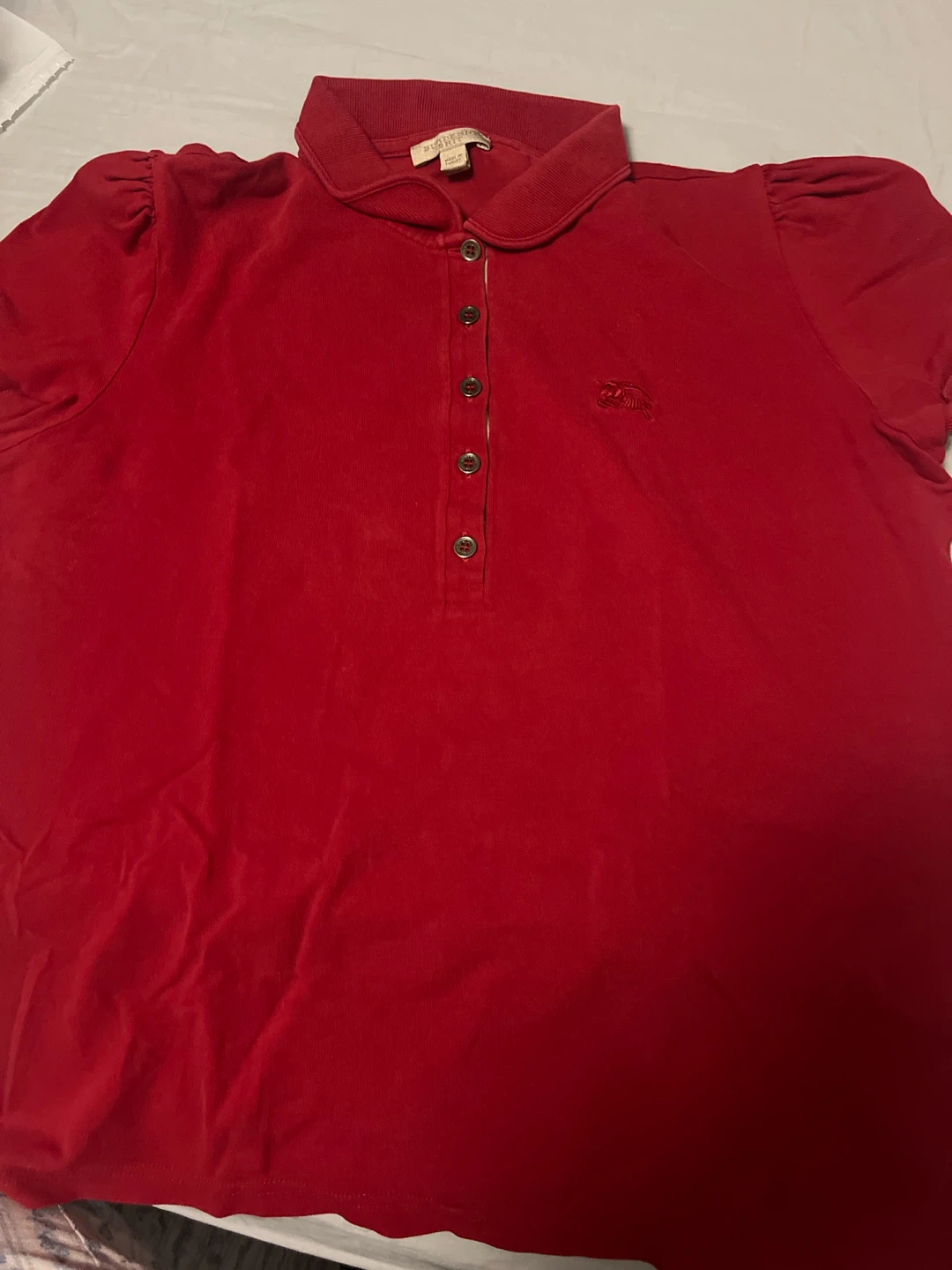 Authentic Burberry Brit Red Polo Shirt XL