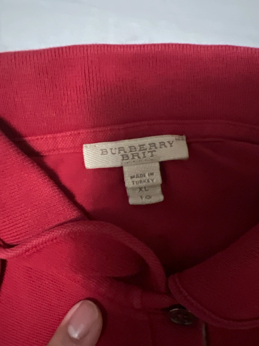 Authentic Burberry Brit Red Polo Shirt XL - photo 2