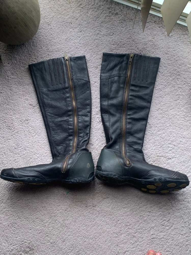 DKNY Black Leather Boots Size 8.5