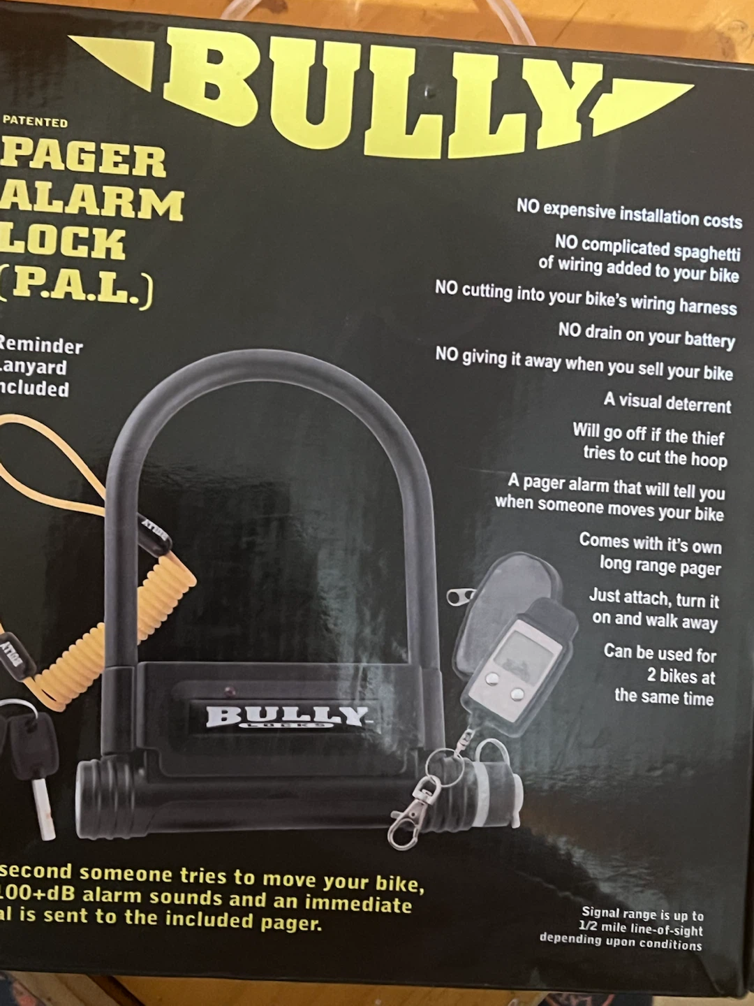 Bully Pager Alarm Lock (P.A.L.) for Bikes