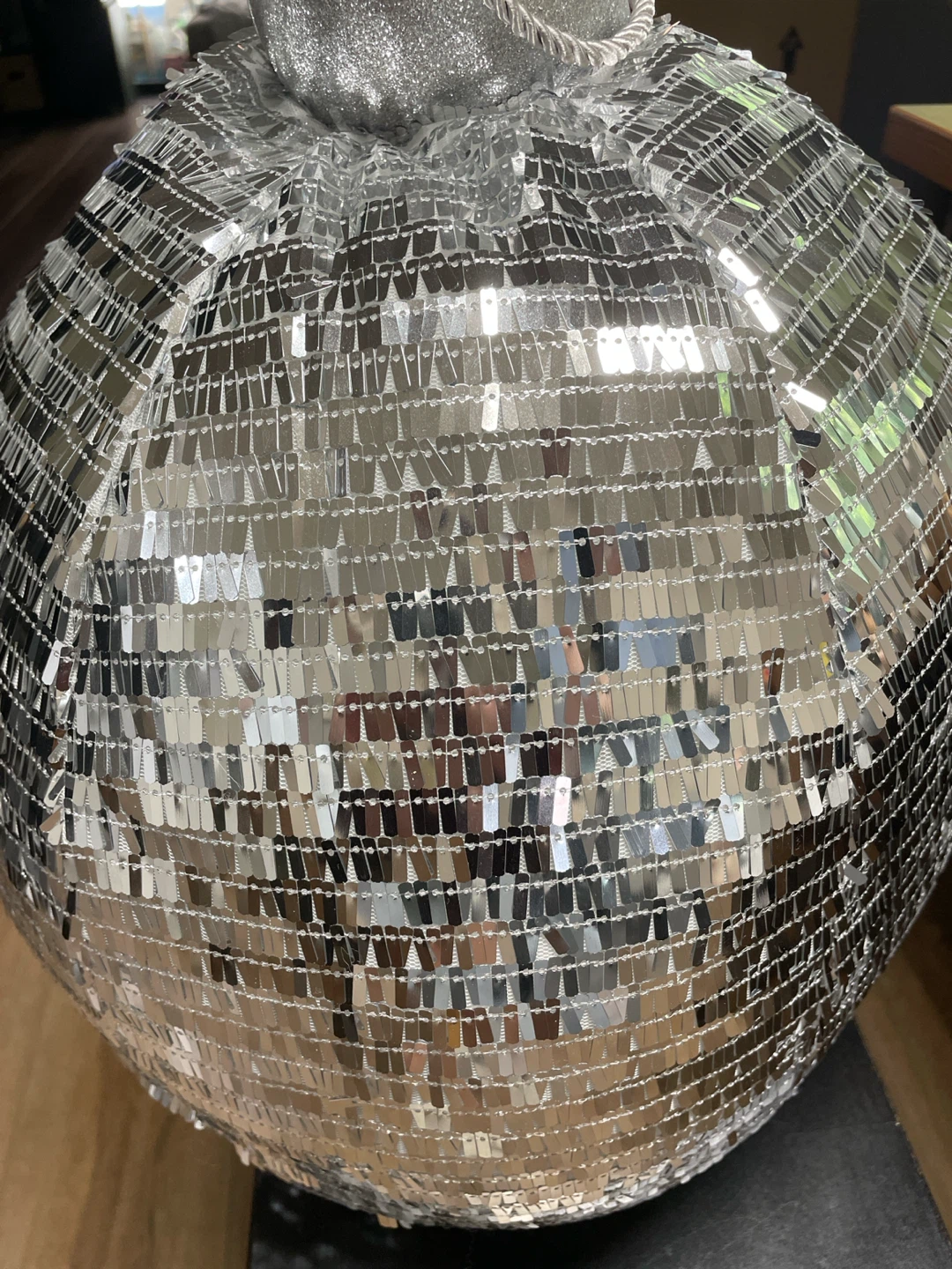 Sequin Sphere Ottoman/Disco Ball Decor Pillow - photo 4